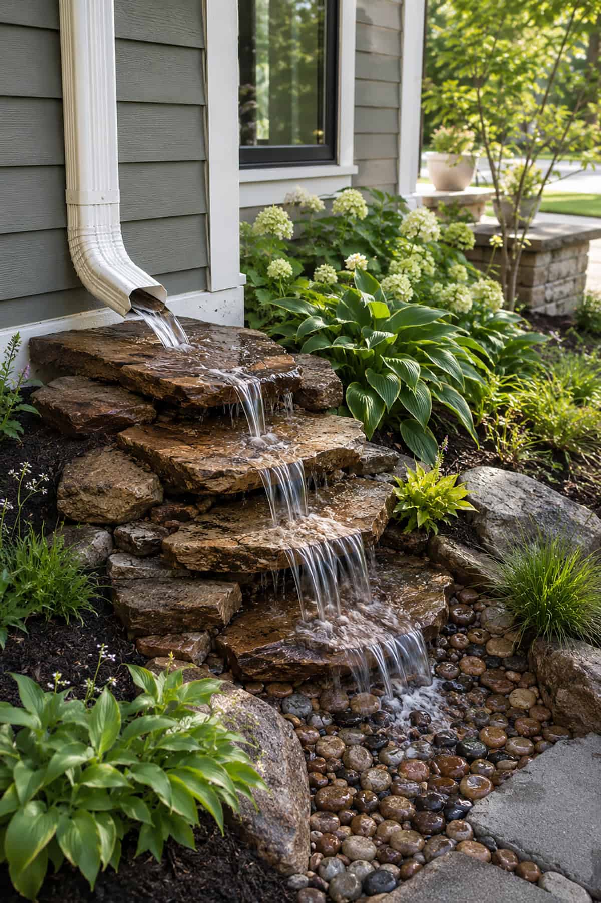 Cascading Flagstone Water Feature