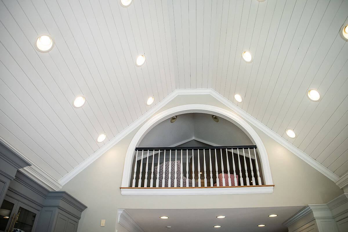 Cathedral Ceiling Finished With Shiplap