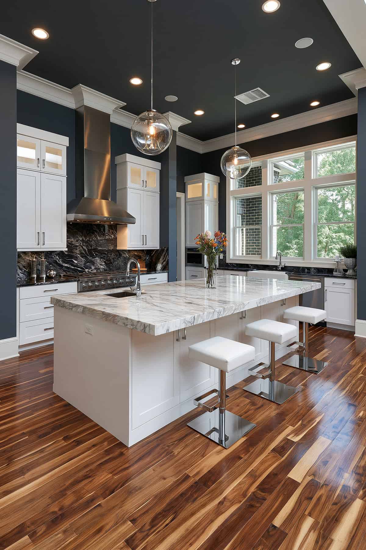 Charcoal Gray Kitchen Walls