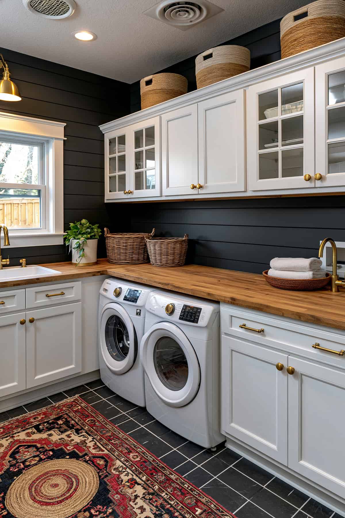 Charcoal Shiplap Laundry Room