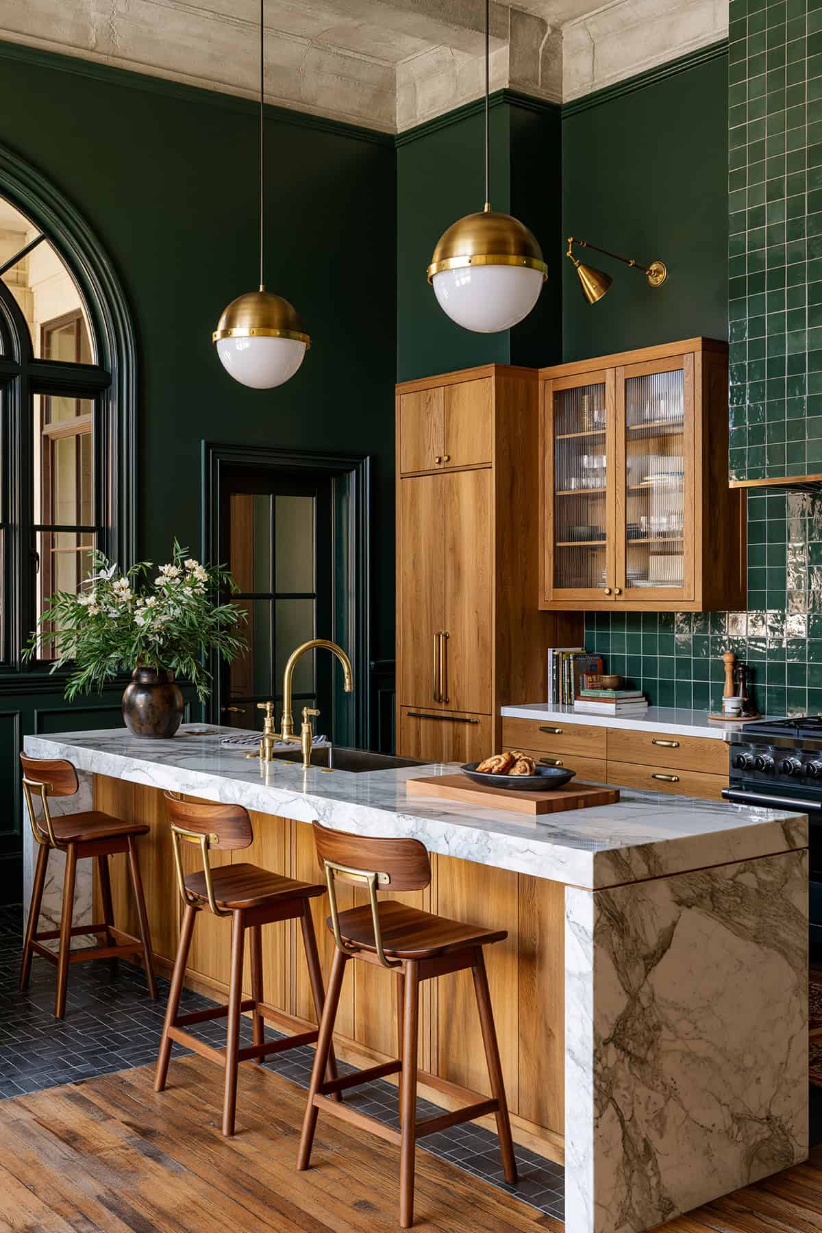 Dark Green Kitchen Walls