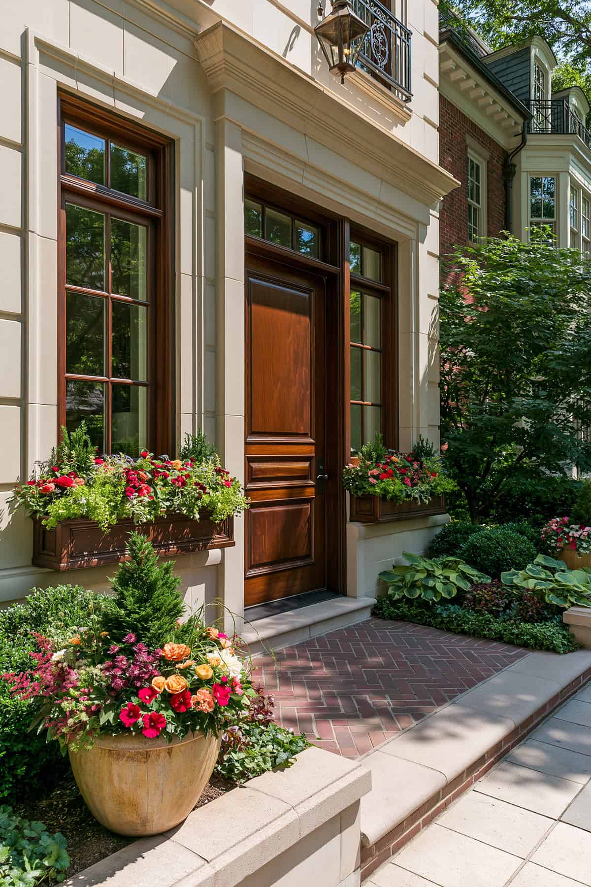 Decorative Window Box Under Sidelights