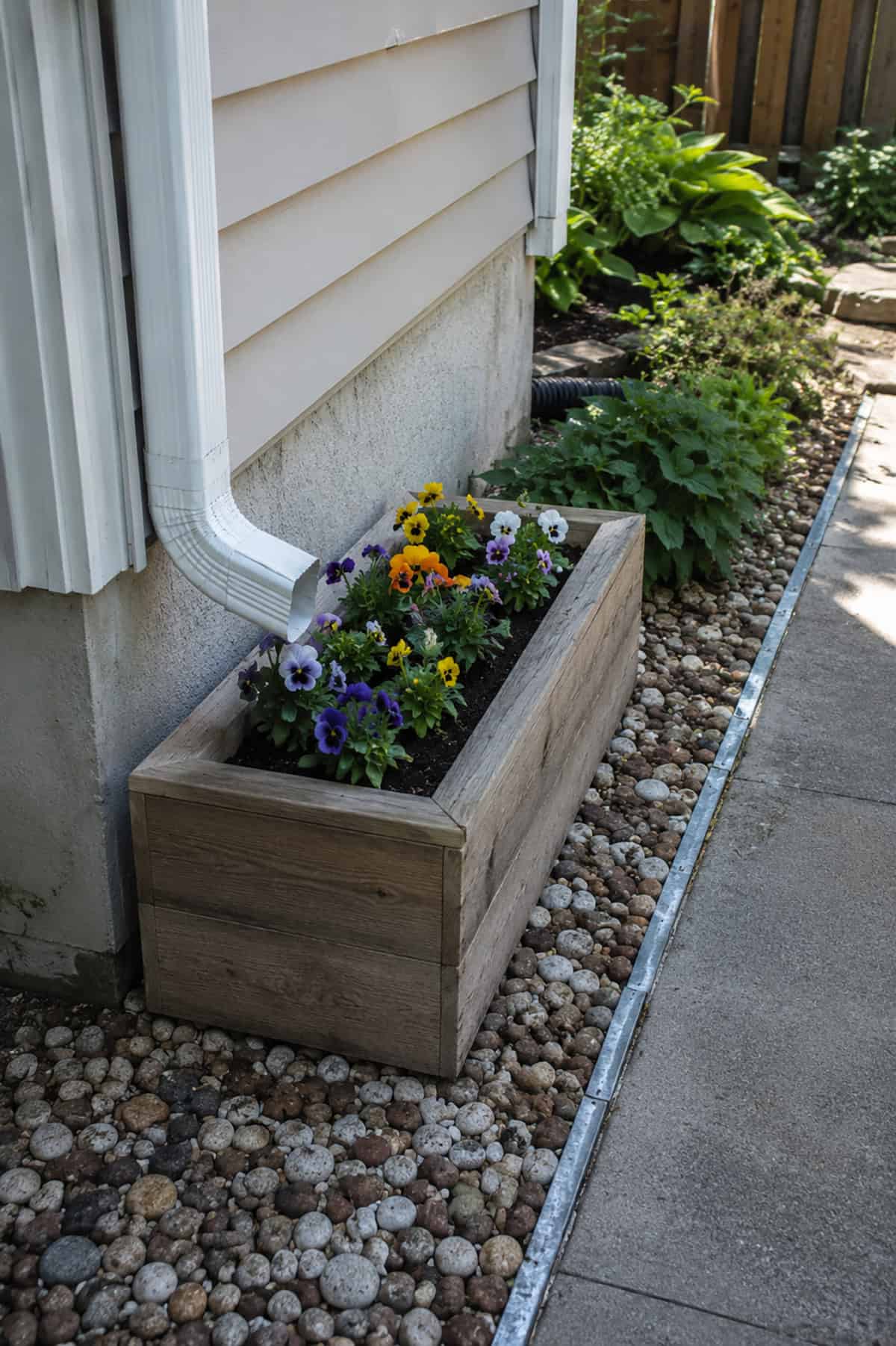 Downspout Fed Garden Planter
