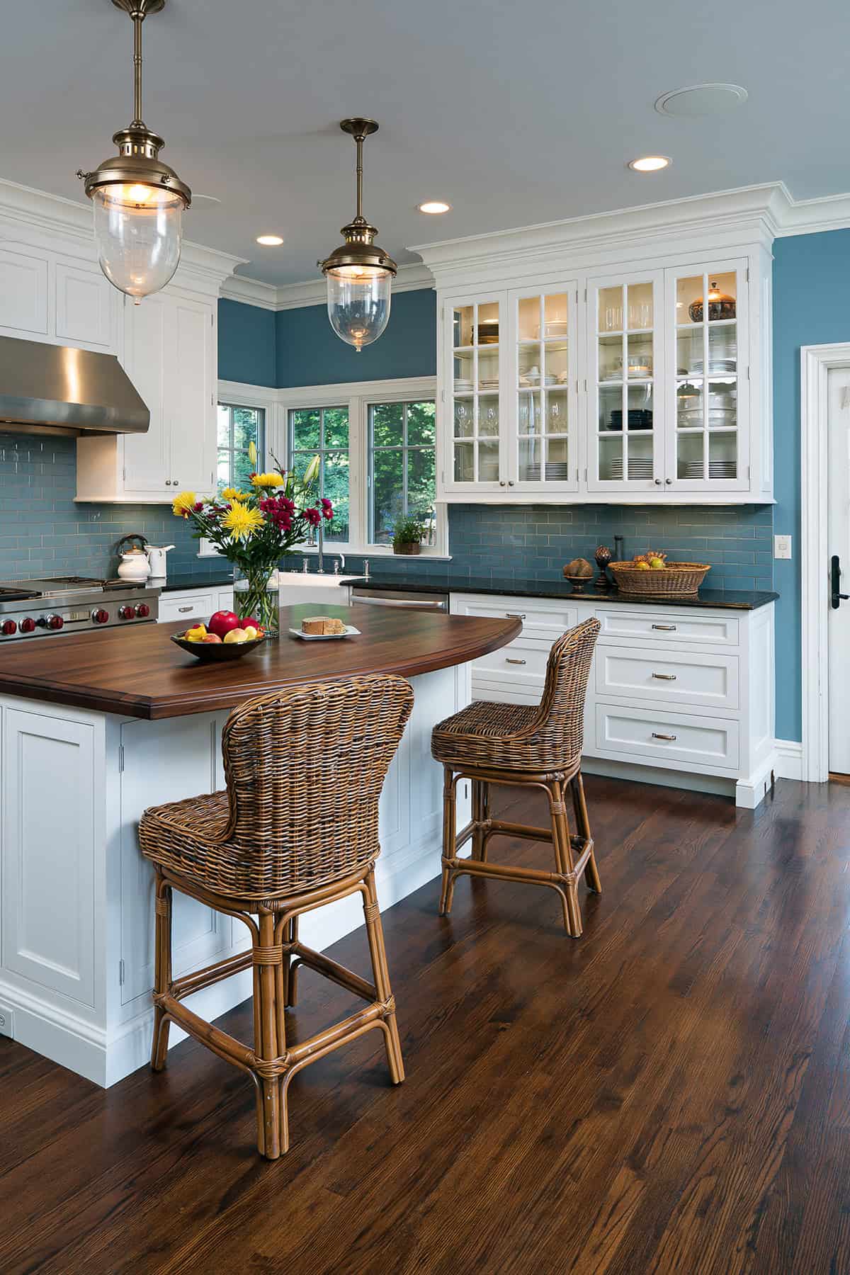 Dusty Blue Kitchen Walls