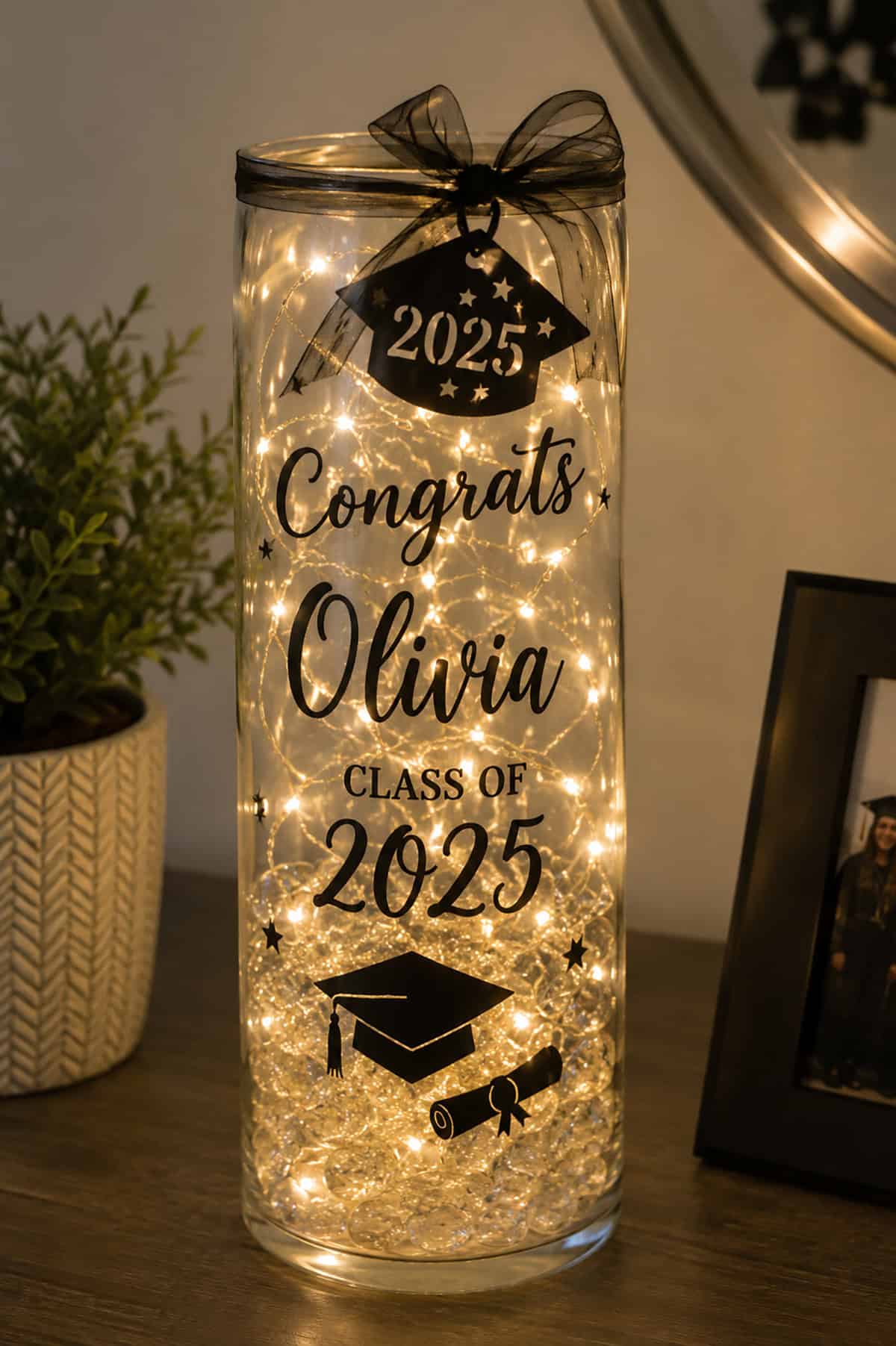 Glowing Graduation Memory Jar