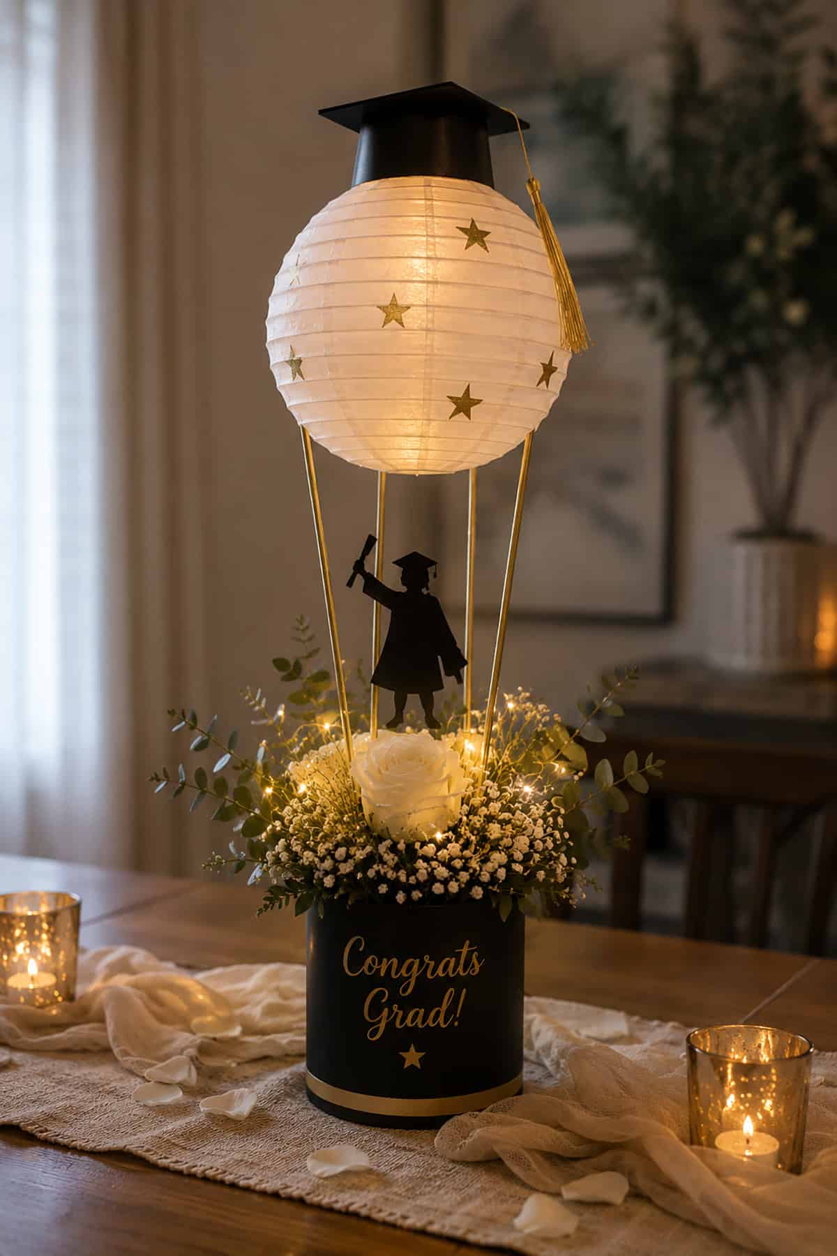 Glowing Hot Air Balloon Centerpiece