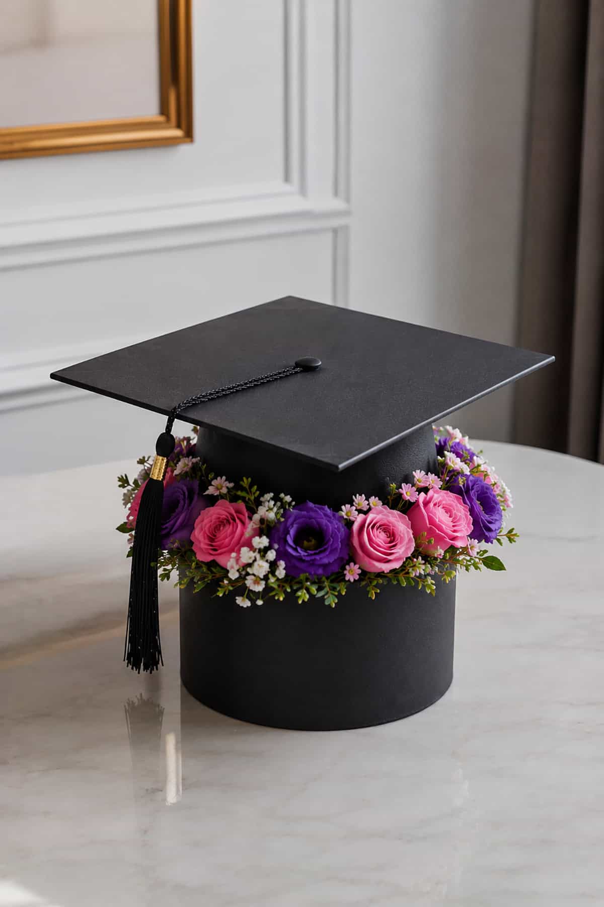 Graduation Cap Floral Centerpiece
