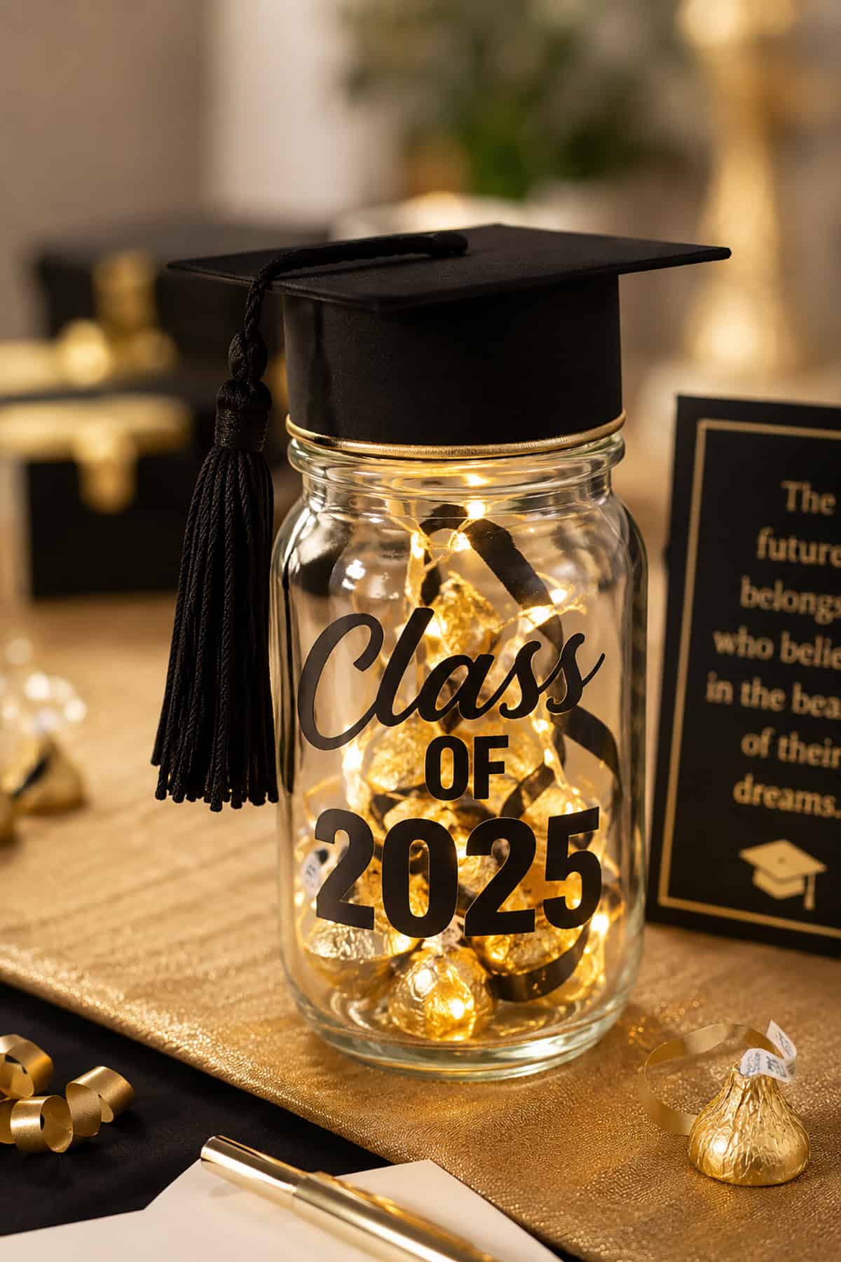 Graduation Mason Jar Lantern