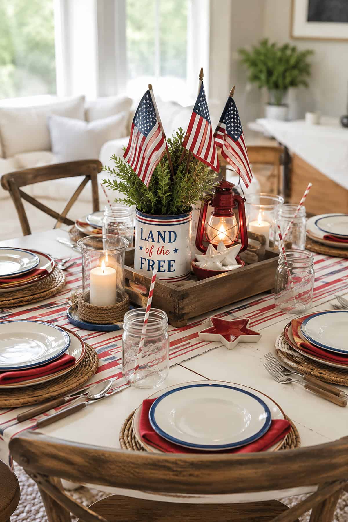 Land of the Free Tray Centerpiece