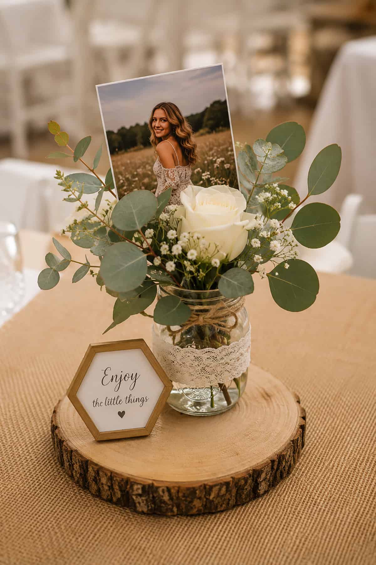 Memory Filled Graduation Floral Decor