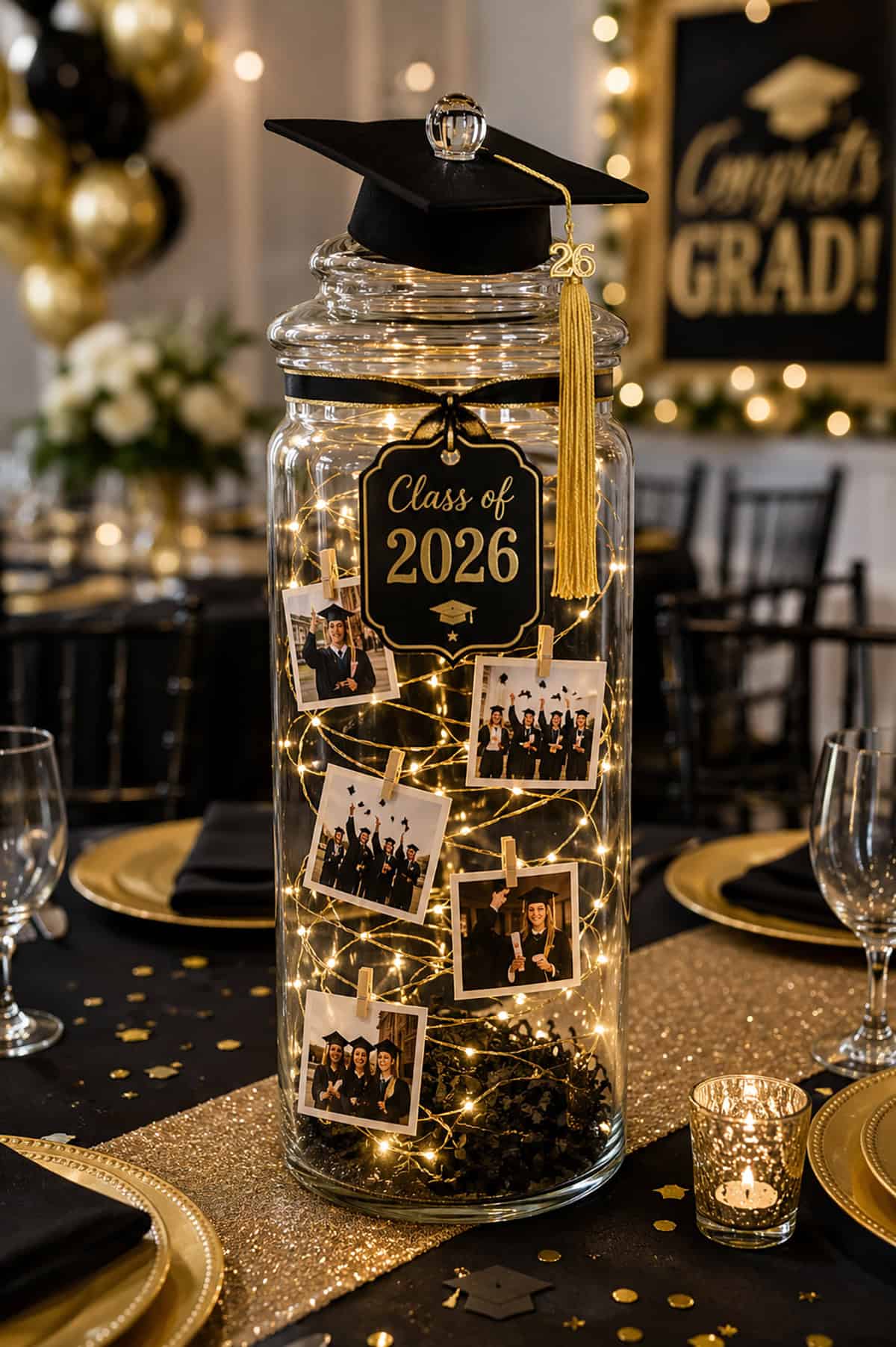 Memory Filled Graduation Photo Jar