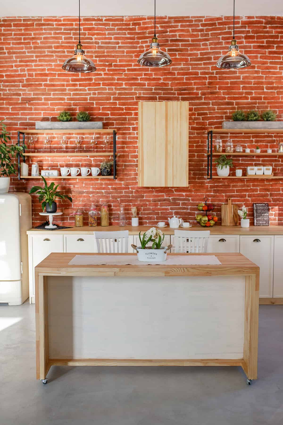 Red Brick Kitchen Walls