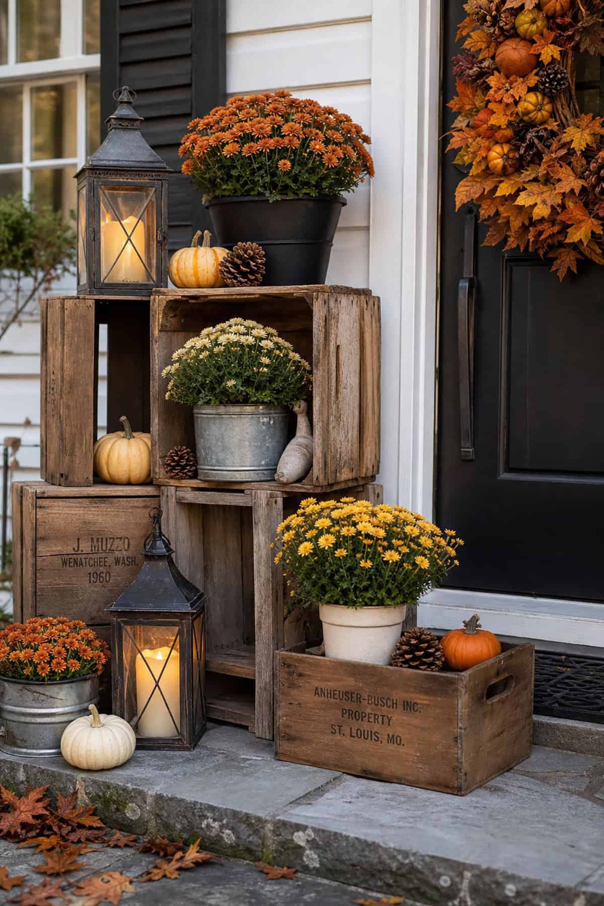 Rustic Wooden Crate Display