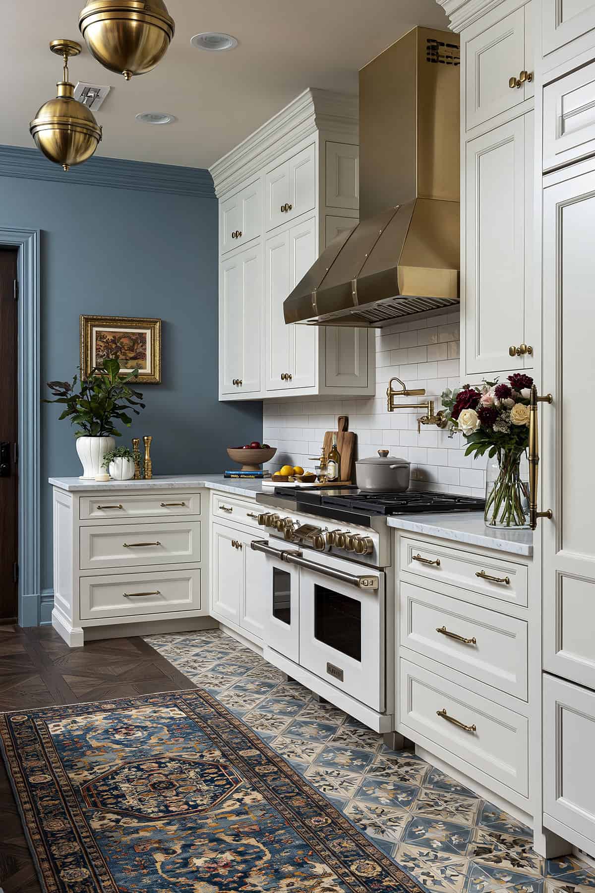 Smoky Blue Kitchen Walls