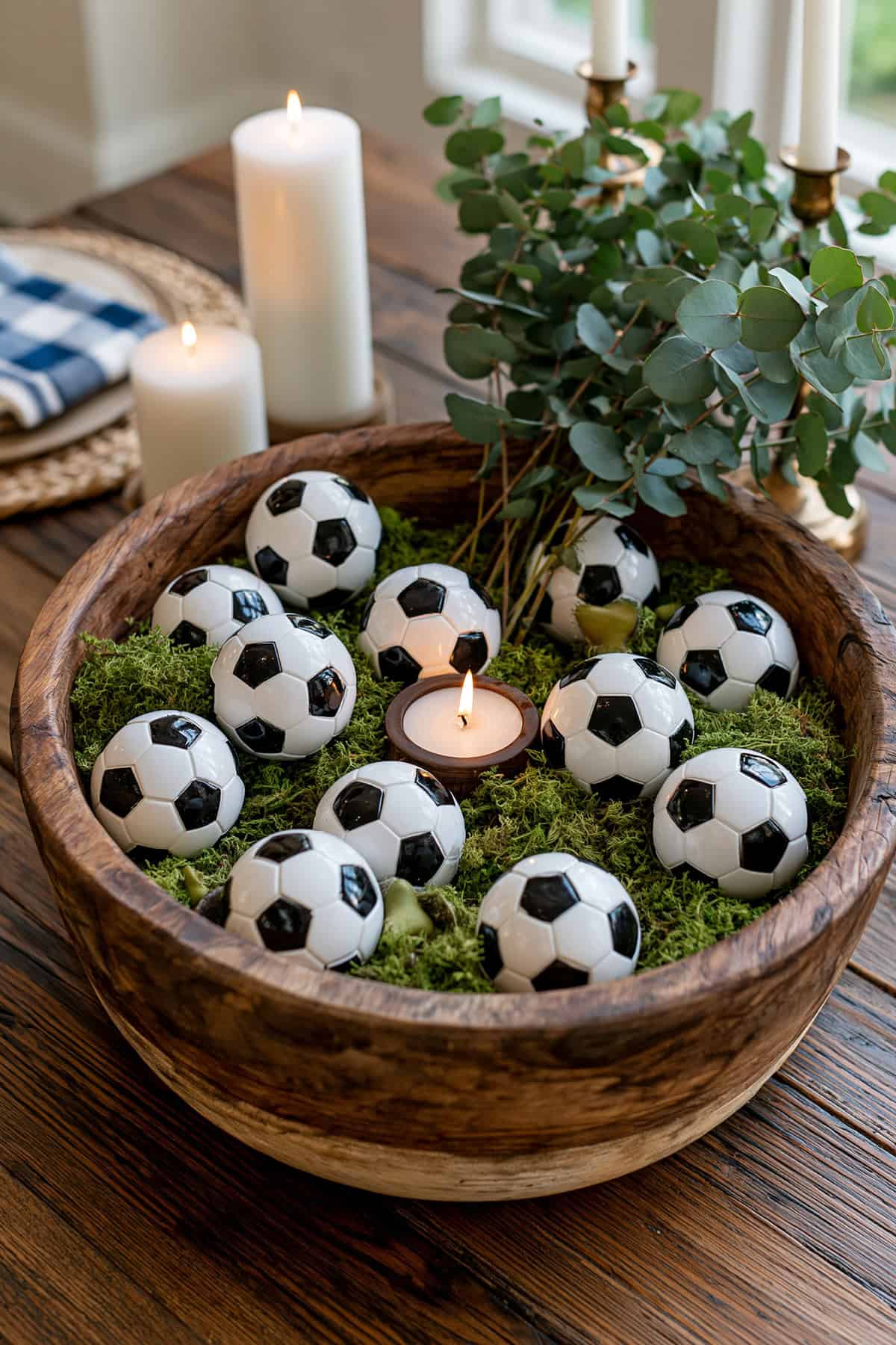 Soccer Ball Dough Bowl Centerpiece