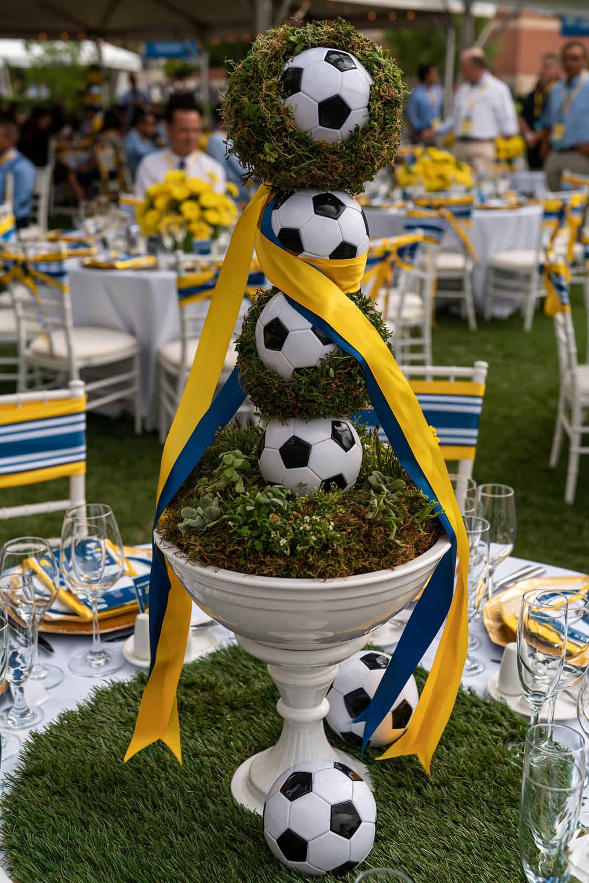 Soccer Ball Topiary Centerpiece
