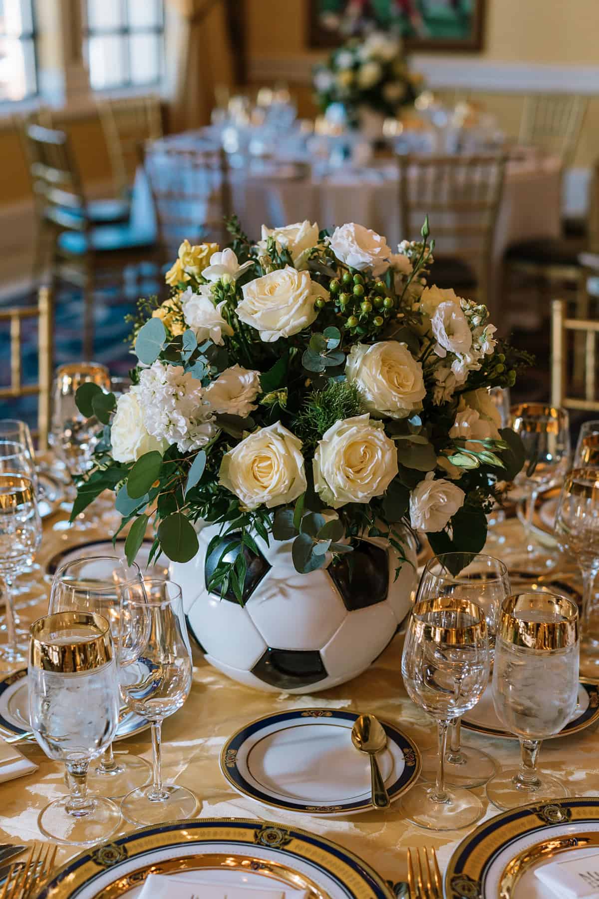 Soccer Ball Vase Arrangement