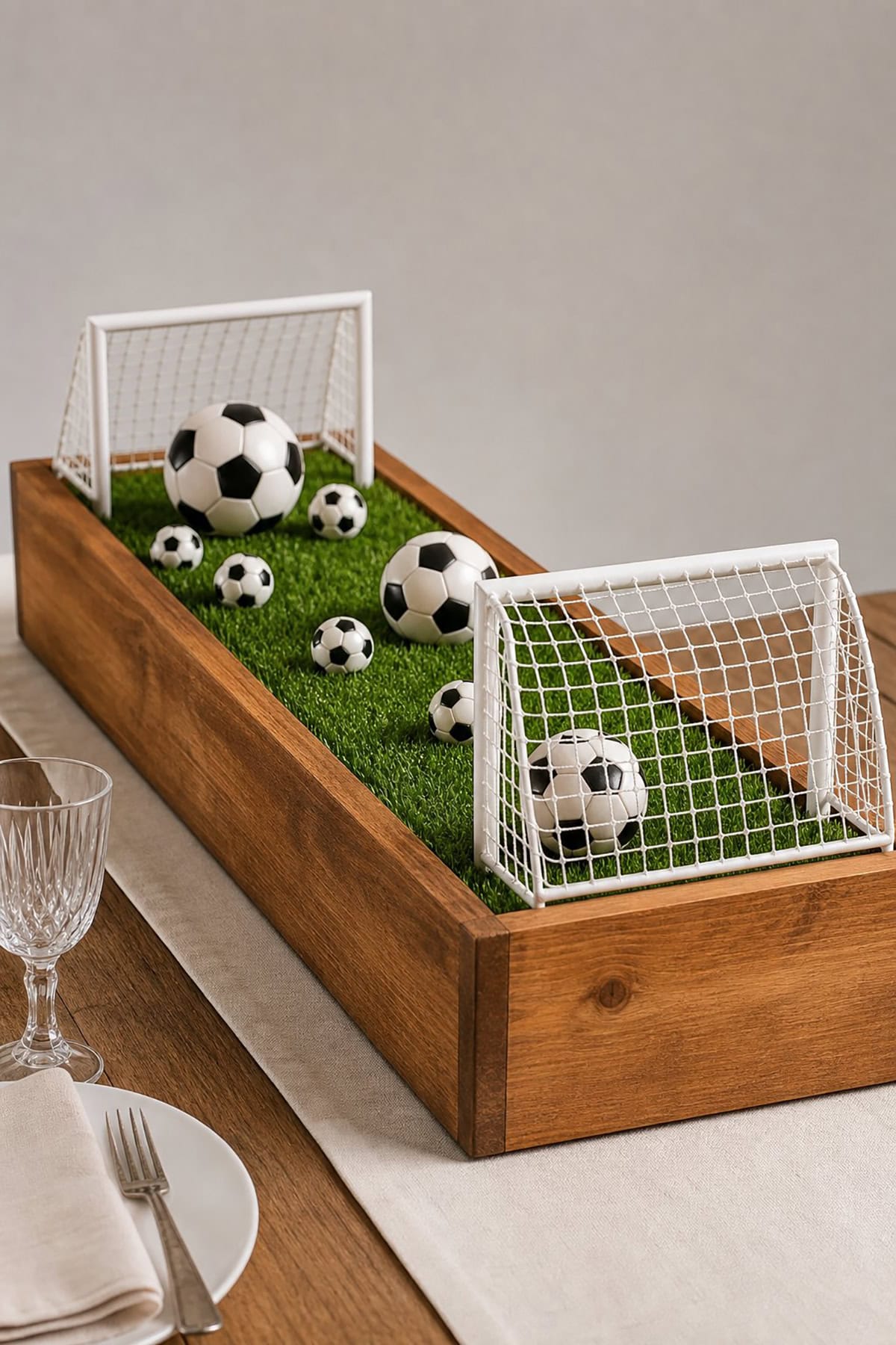 Soccer Goalpost Box Centerpiece