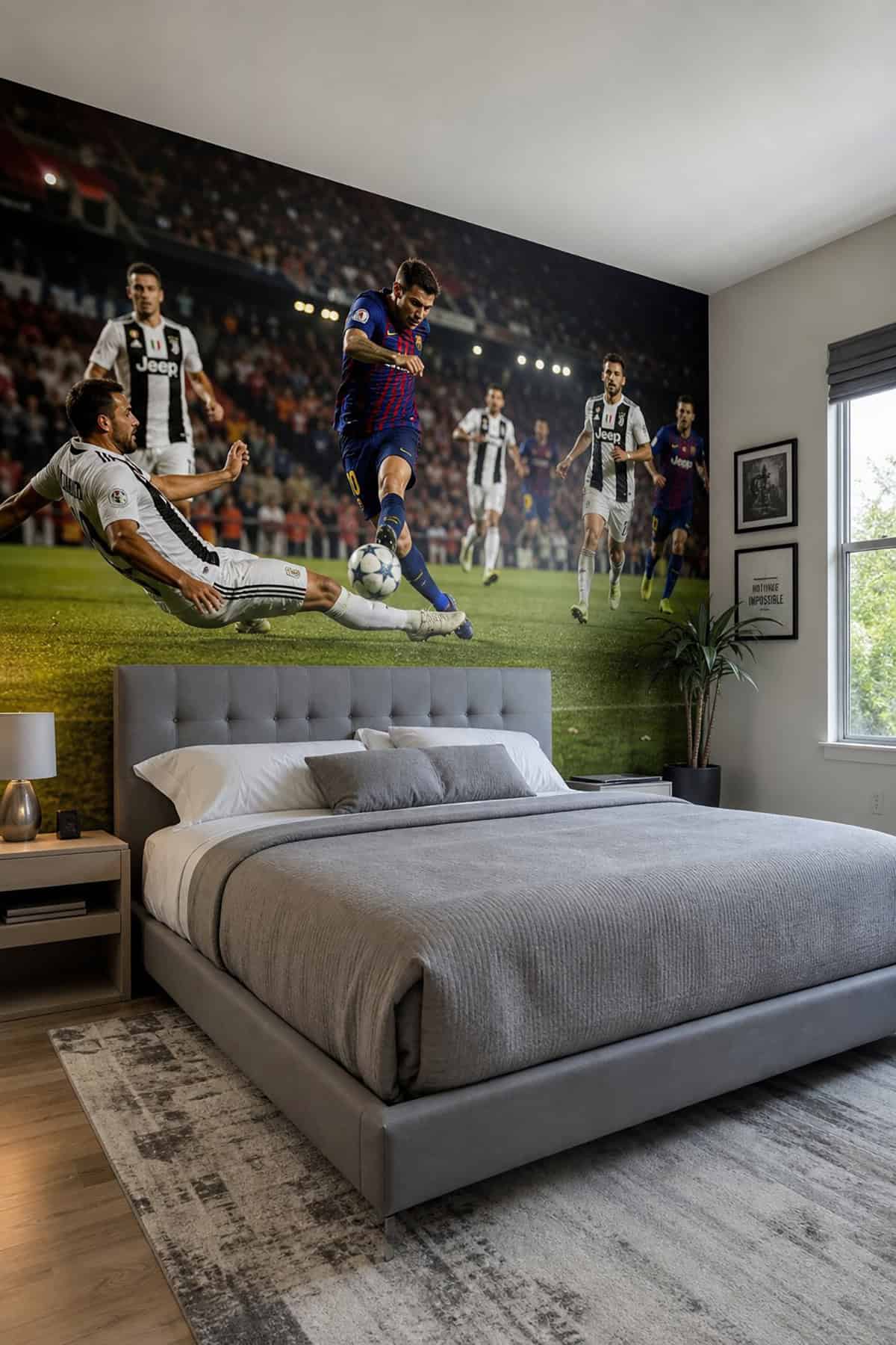 Soccer Mural Accent Wall