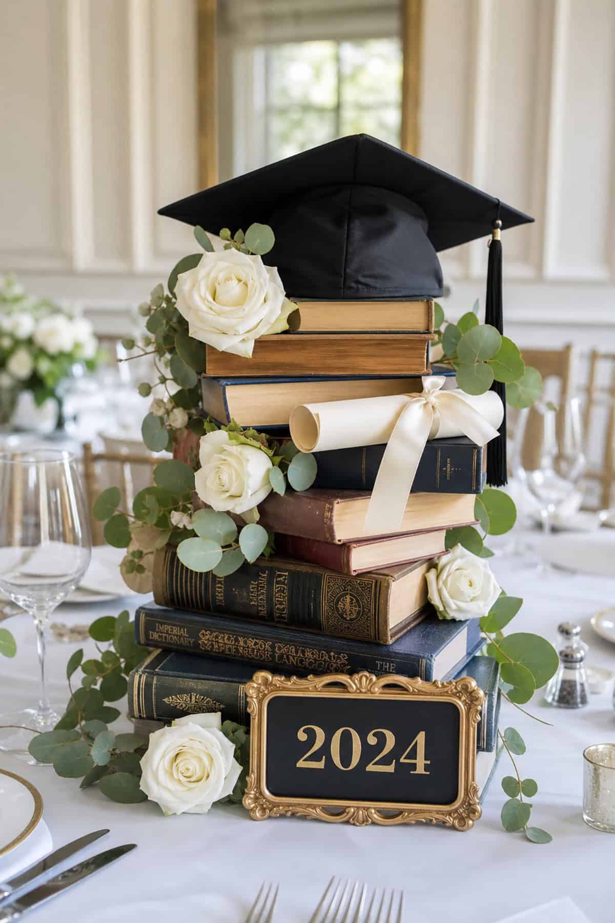 Stacked Graduation Books