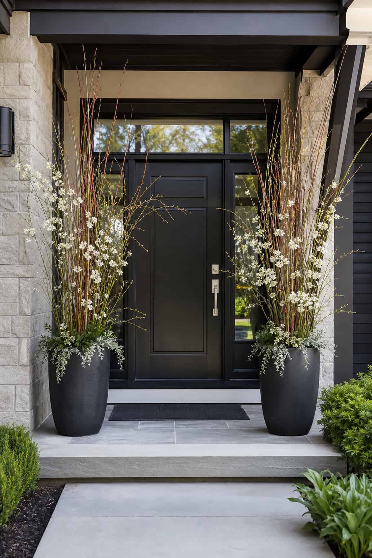 Tall Branch Arrangement Planters
