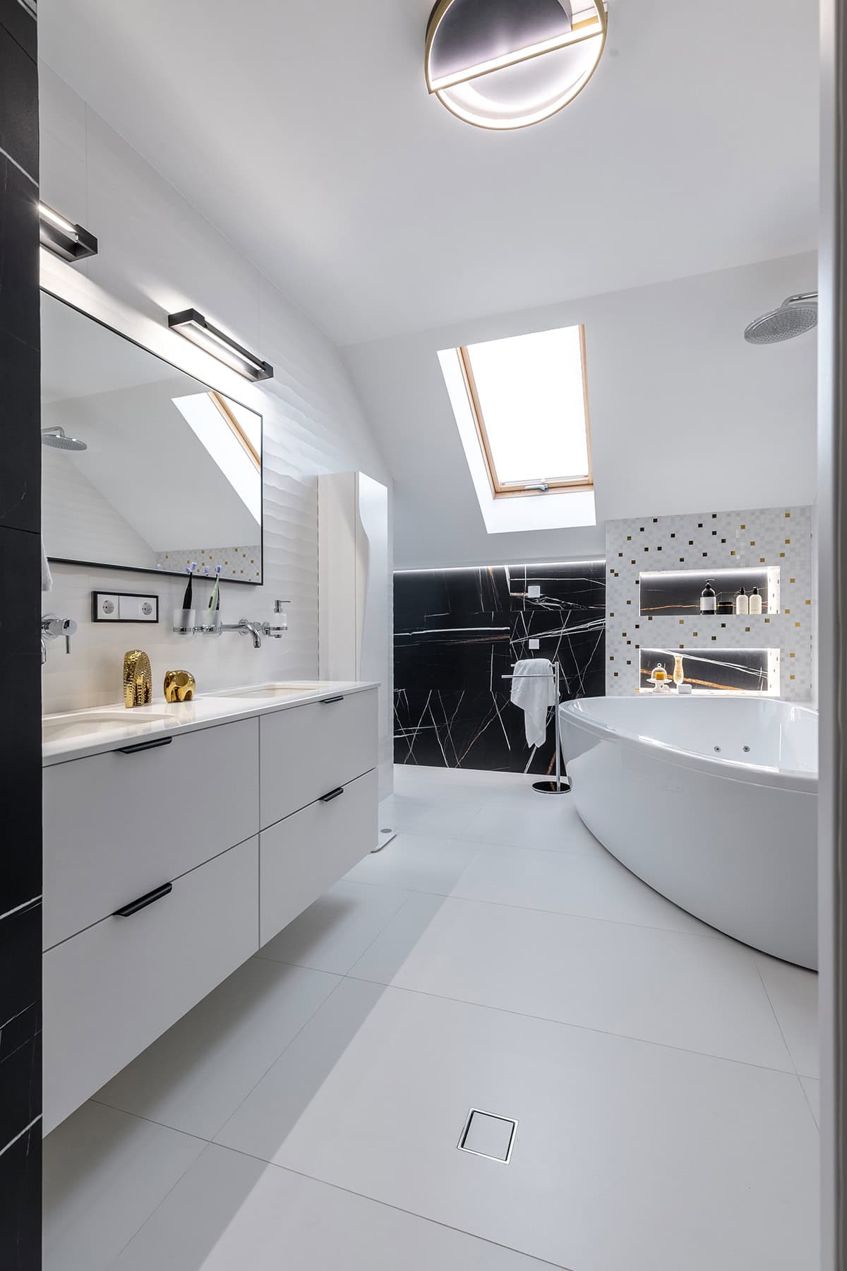 White Attic Bathroom