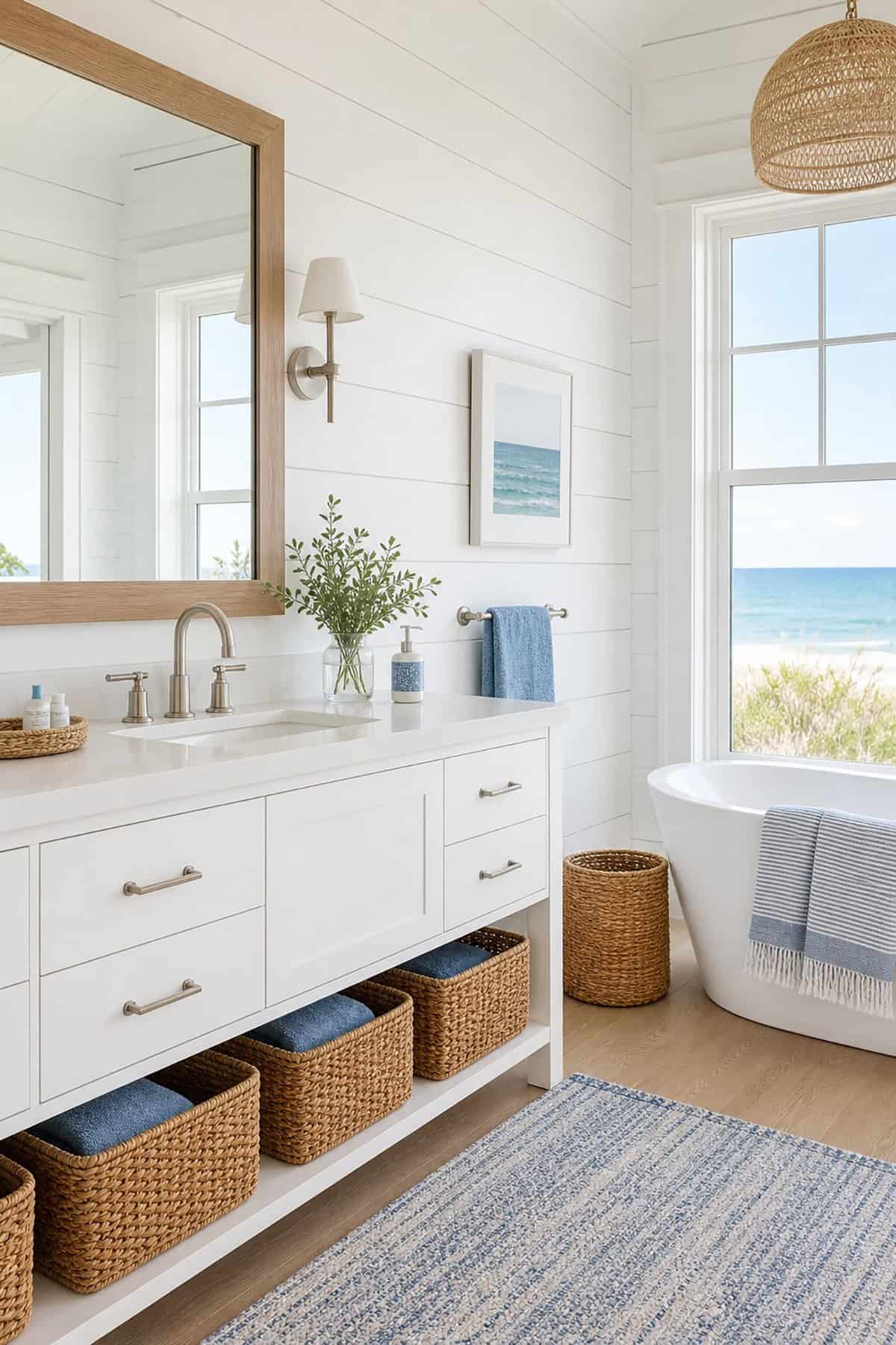 White Coastal Bathroom