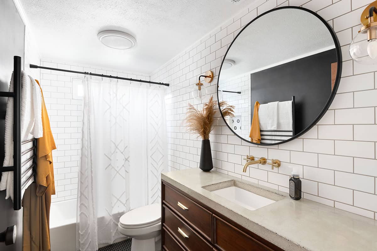 White Subway Tile Bathroom