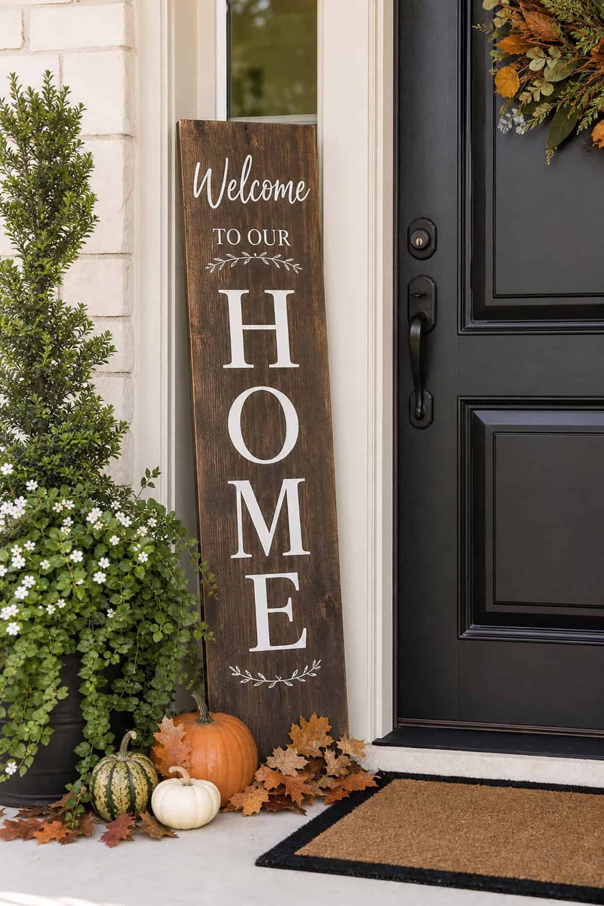 Wooden Welcome Sign