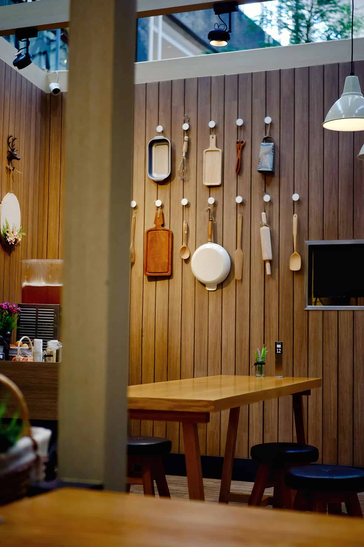 Wooden slat walls