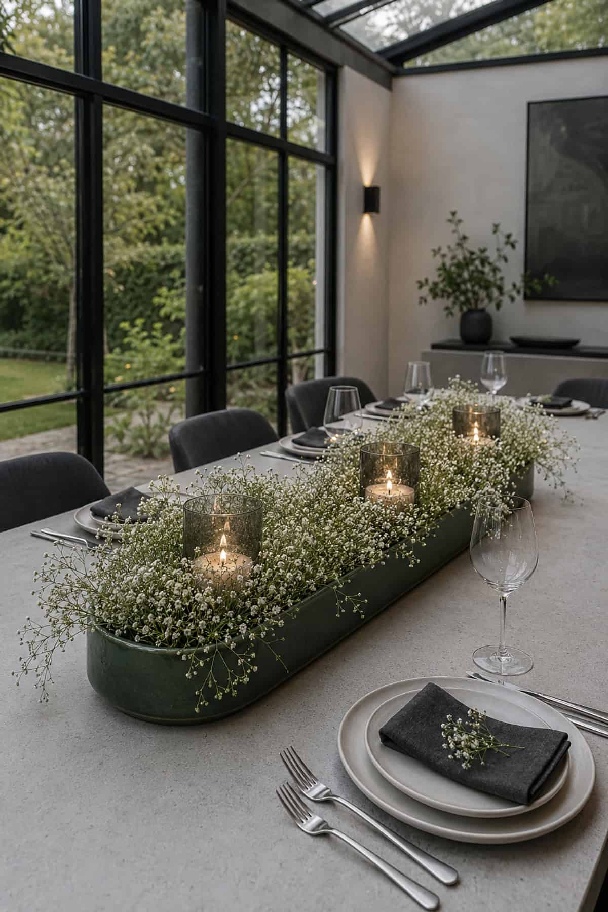 Baby’s Breath In A Sage Trough