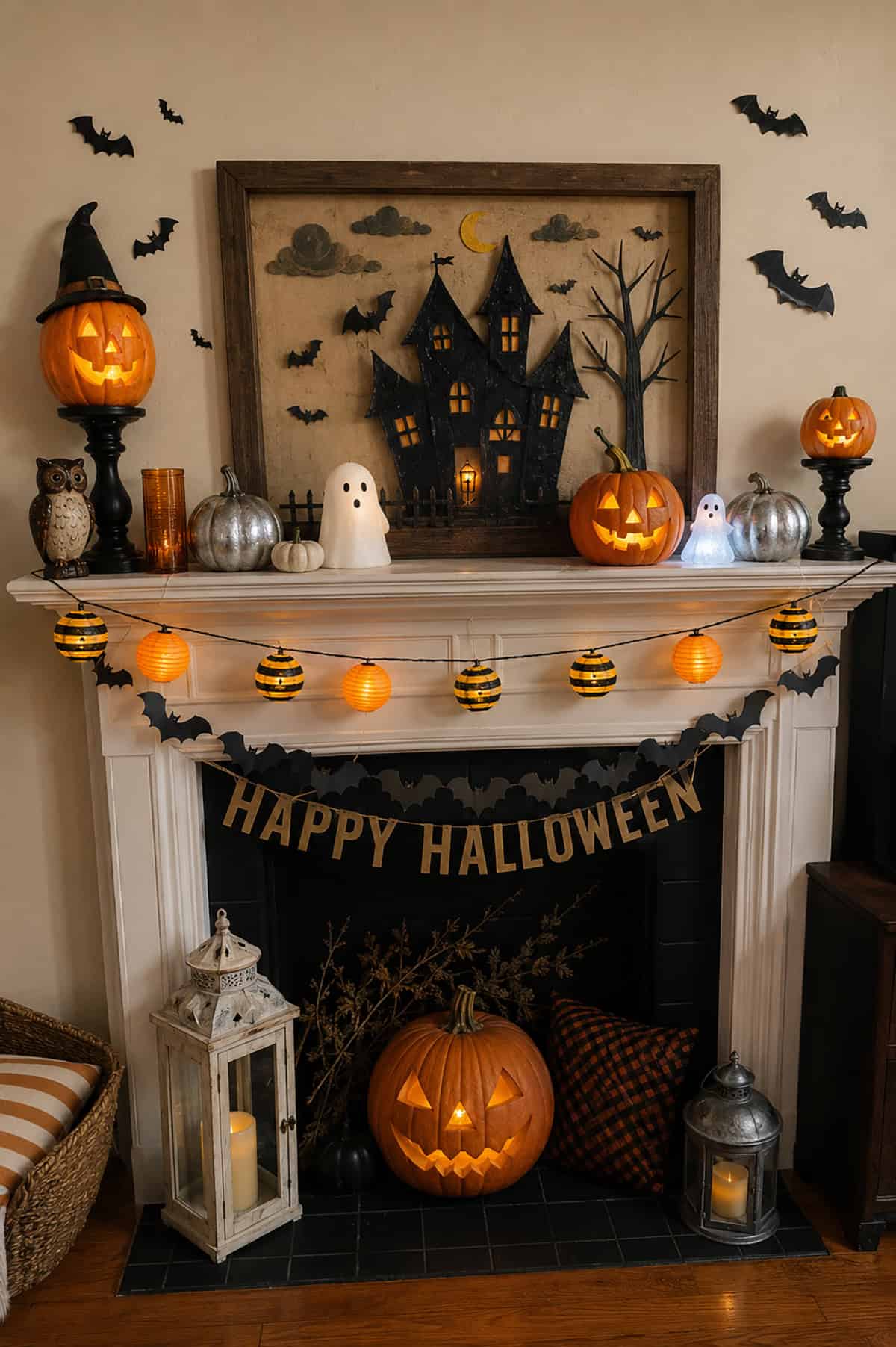 Bats, Ghosts, and Pumpkin Lights