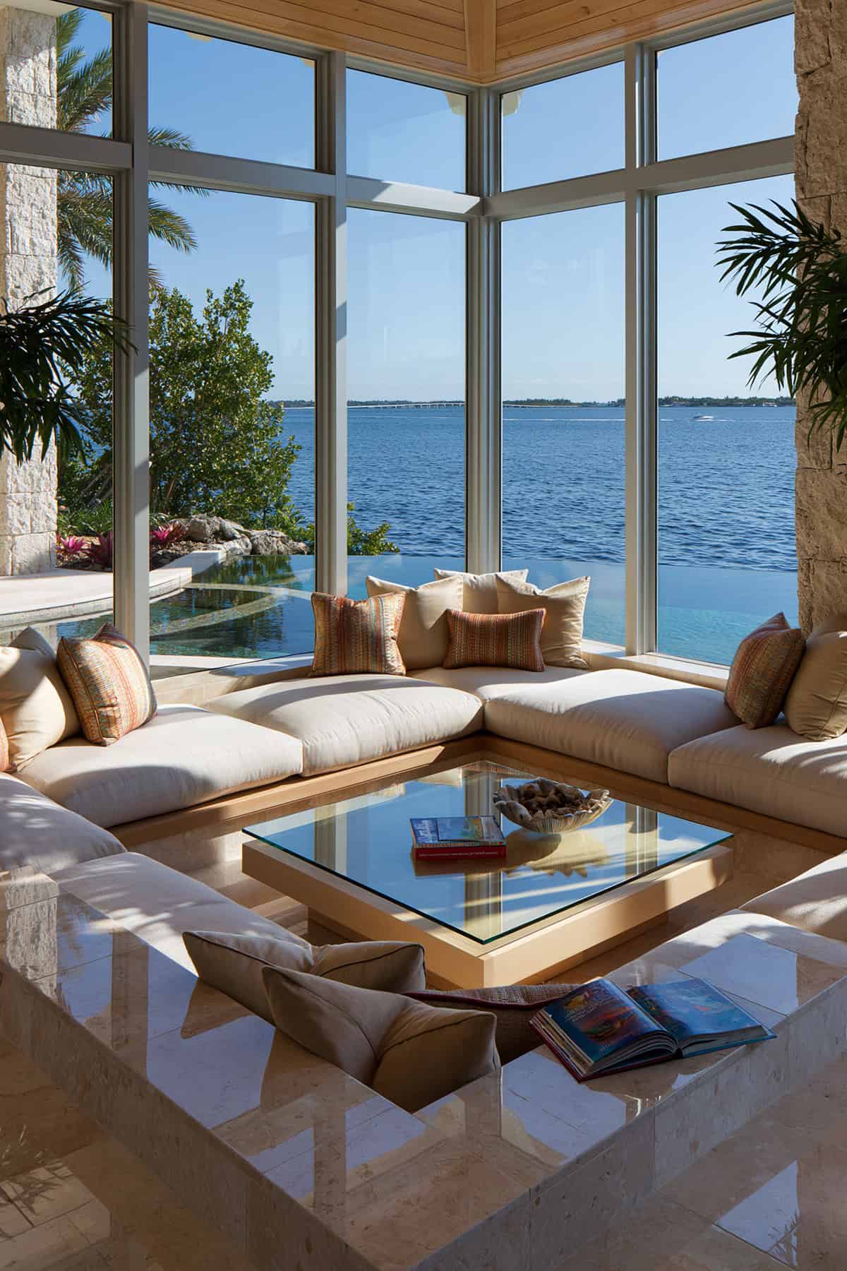 Conversation Pit With Water Views