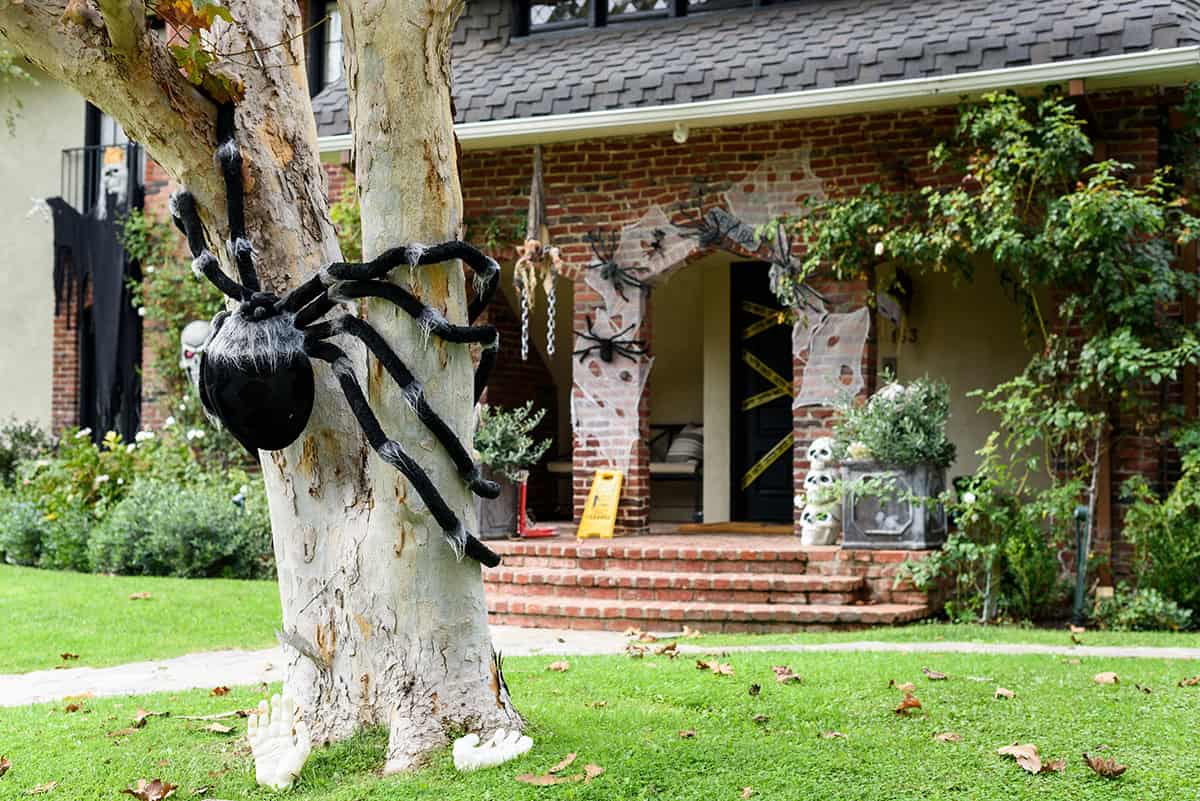 Creepy Cobwebs Around the Front Porch