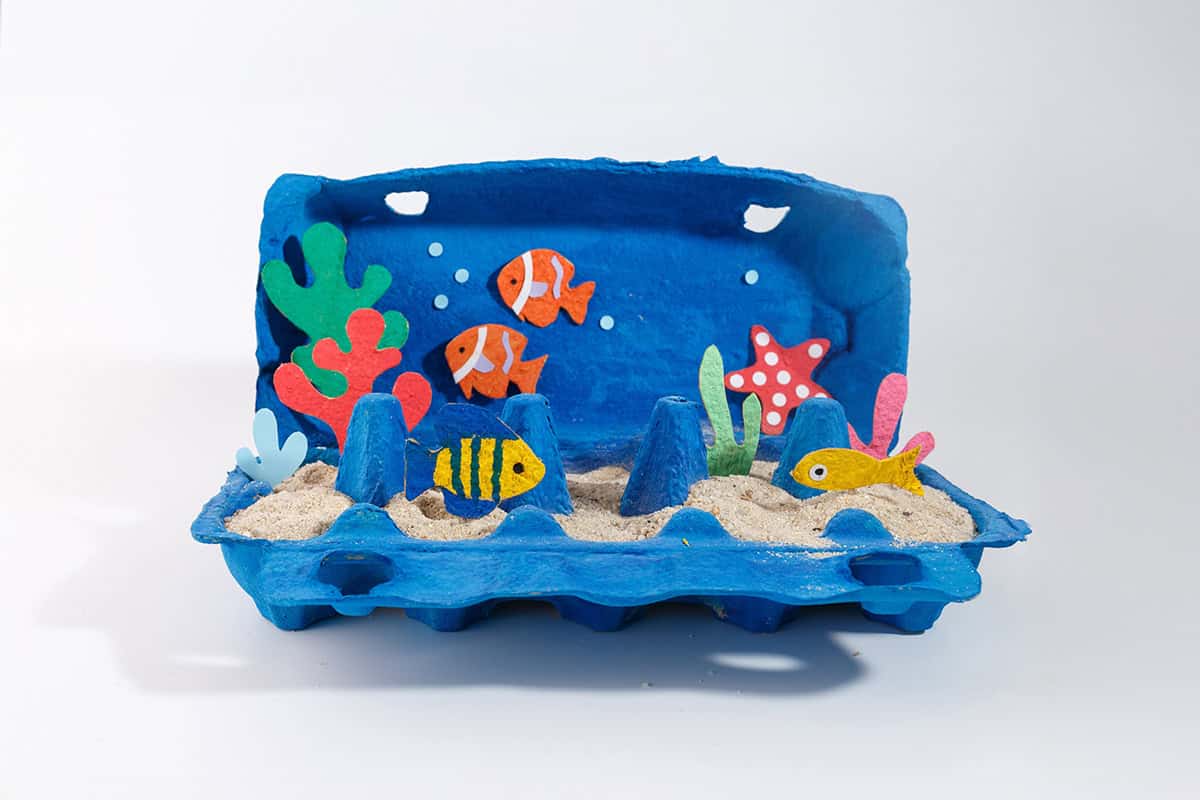 Egg Carton Ocean Diorama