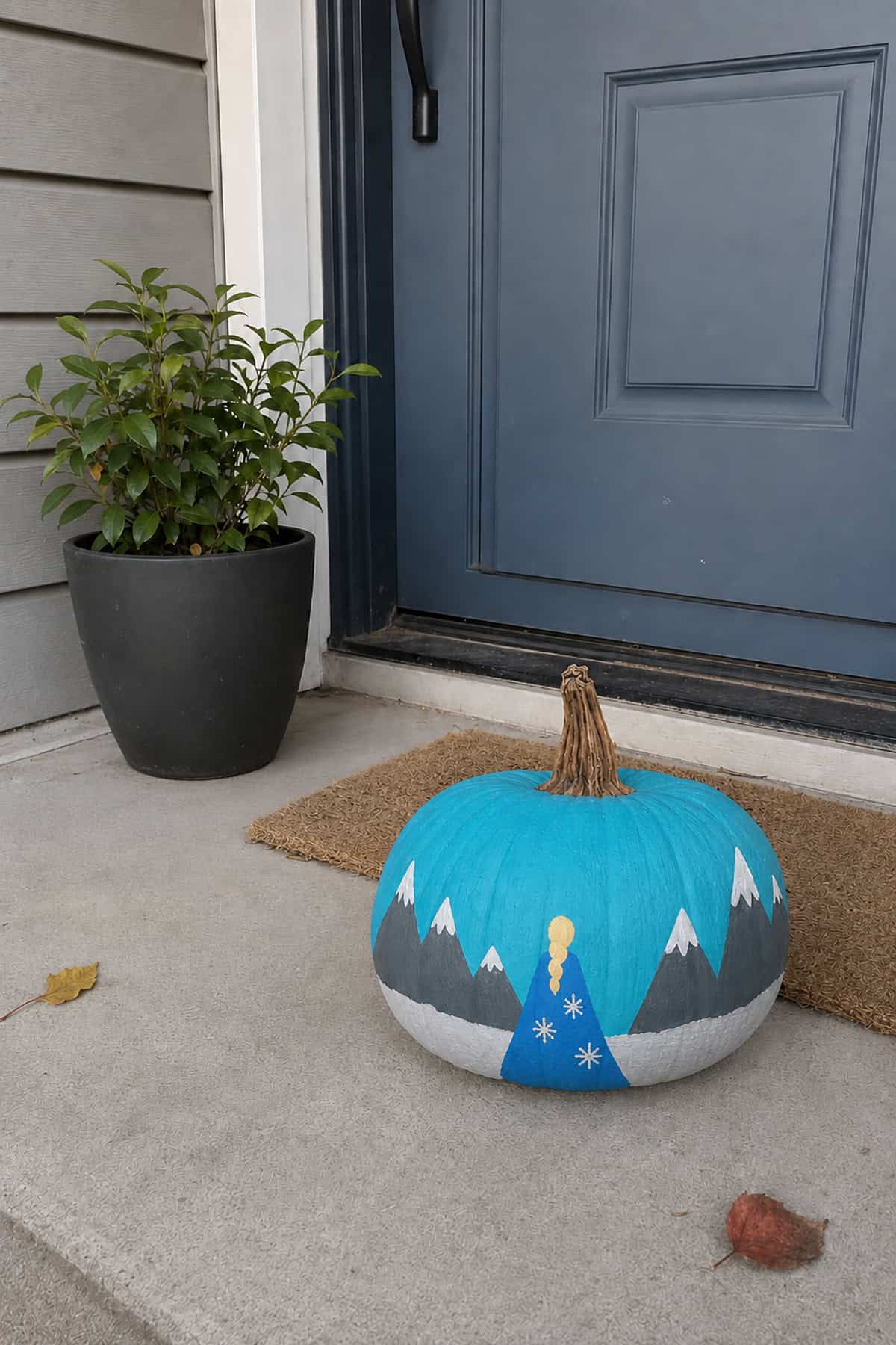 Elsa Painted Pumpkin