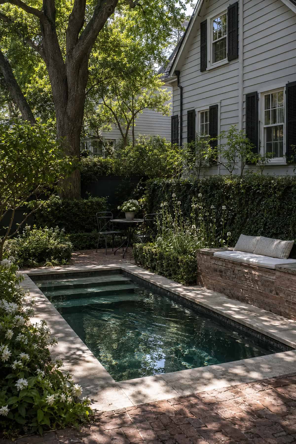 Formal Garden Plunge Pool Under Mature Trees