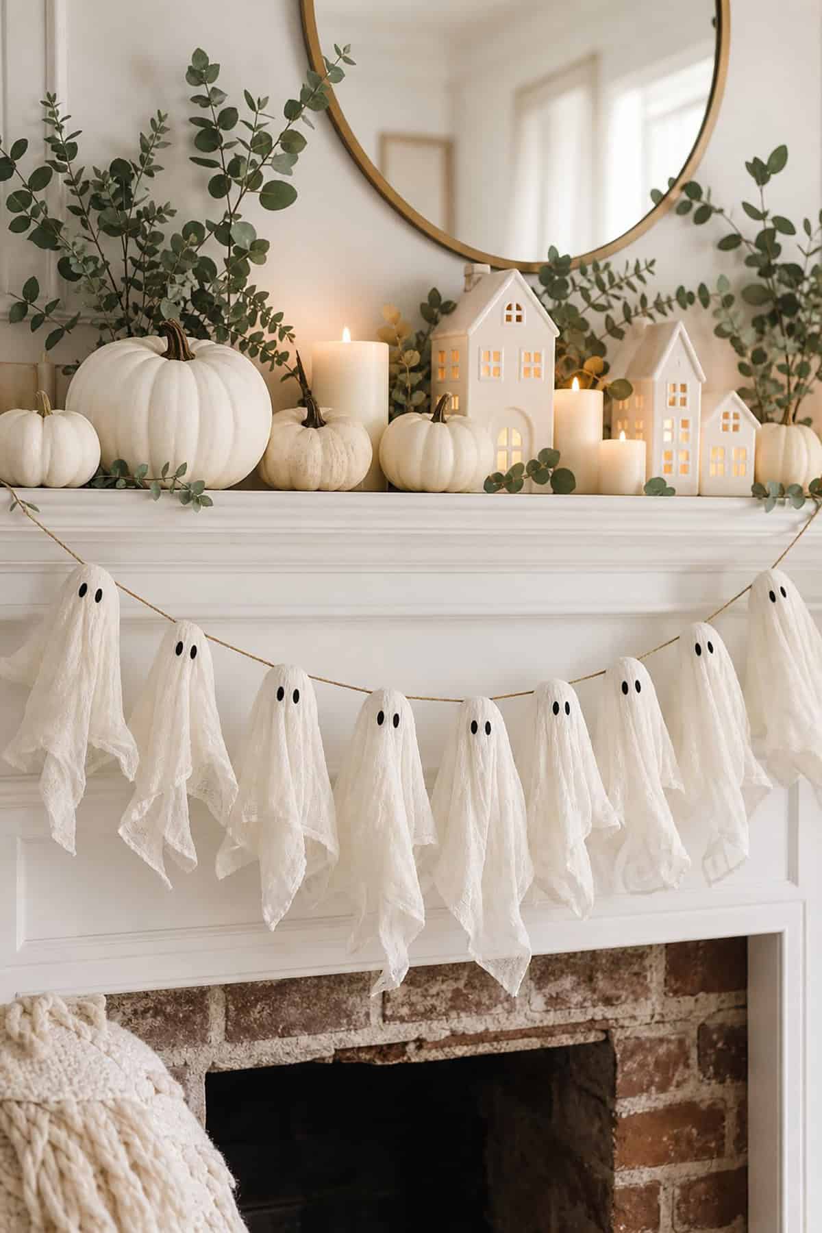 Ghost Garland Mantel