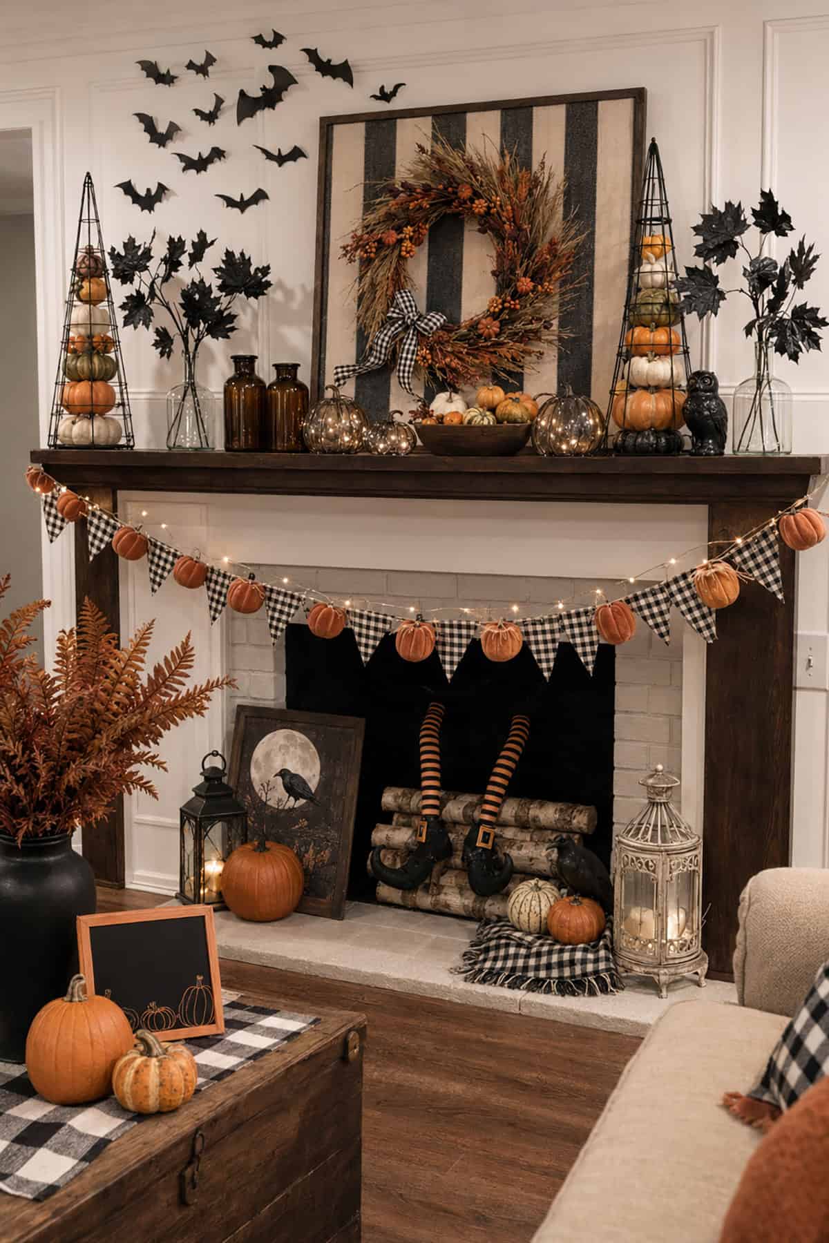 Gingham Garlands, Pumpkin Towers and Flying Bats
