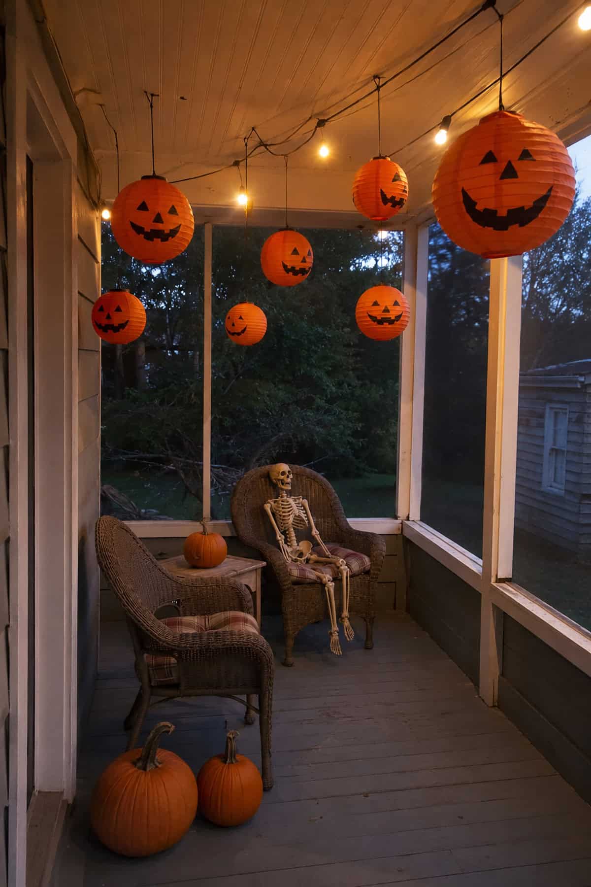 Hanging Jack O’ Lantern Porch Lights