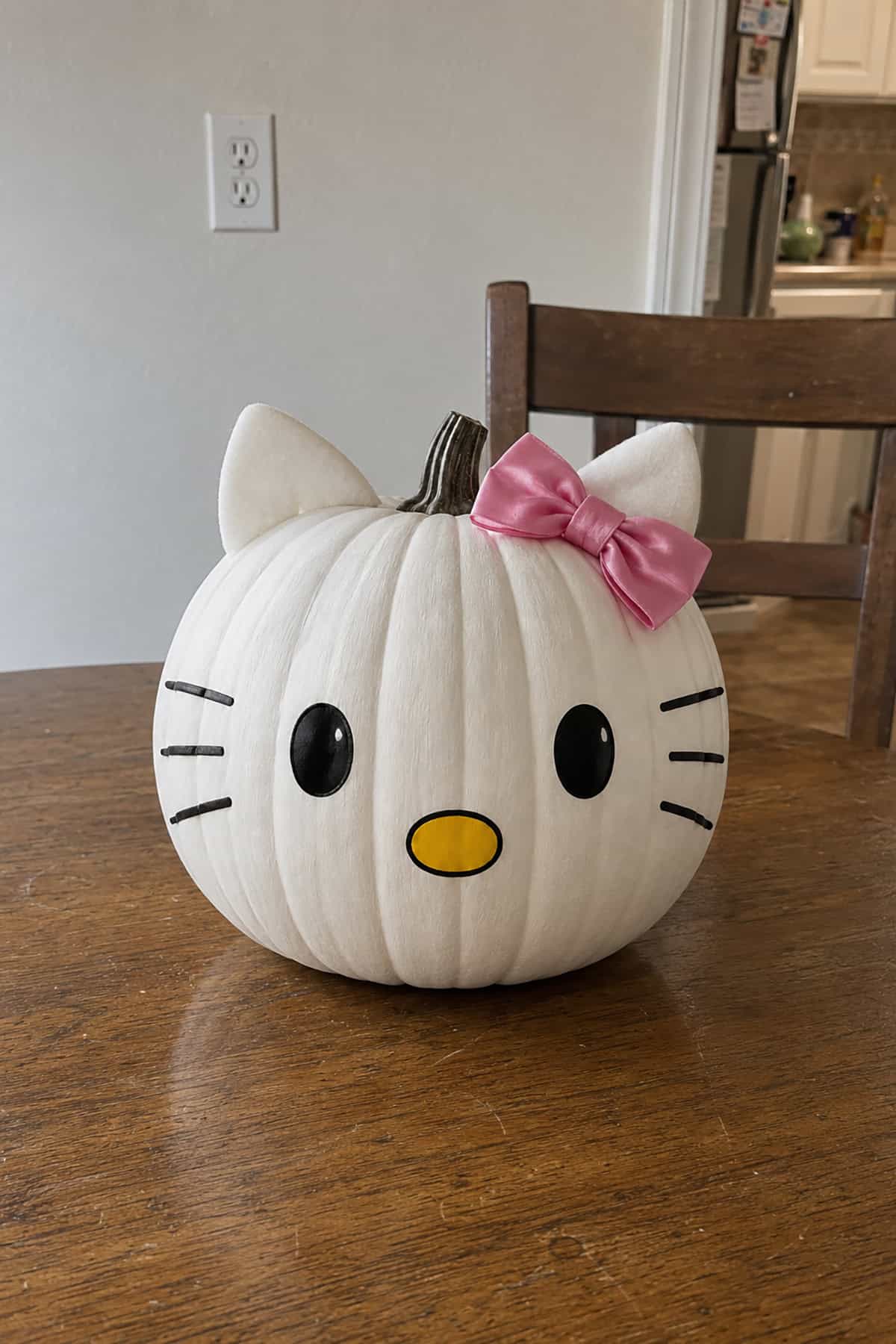 Kitty Painted Pumpkin
