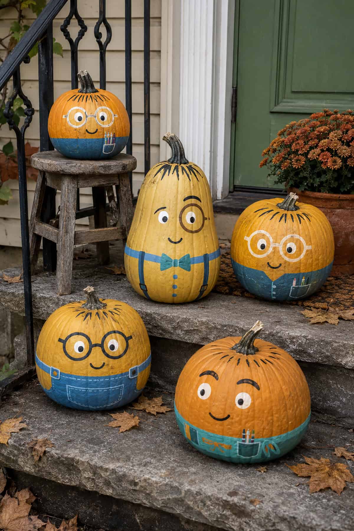 Minion Inspired Pumpkin Characters