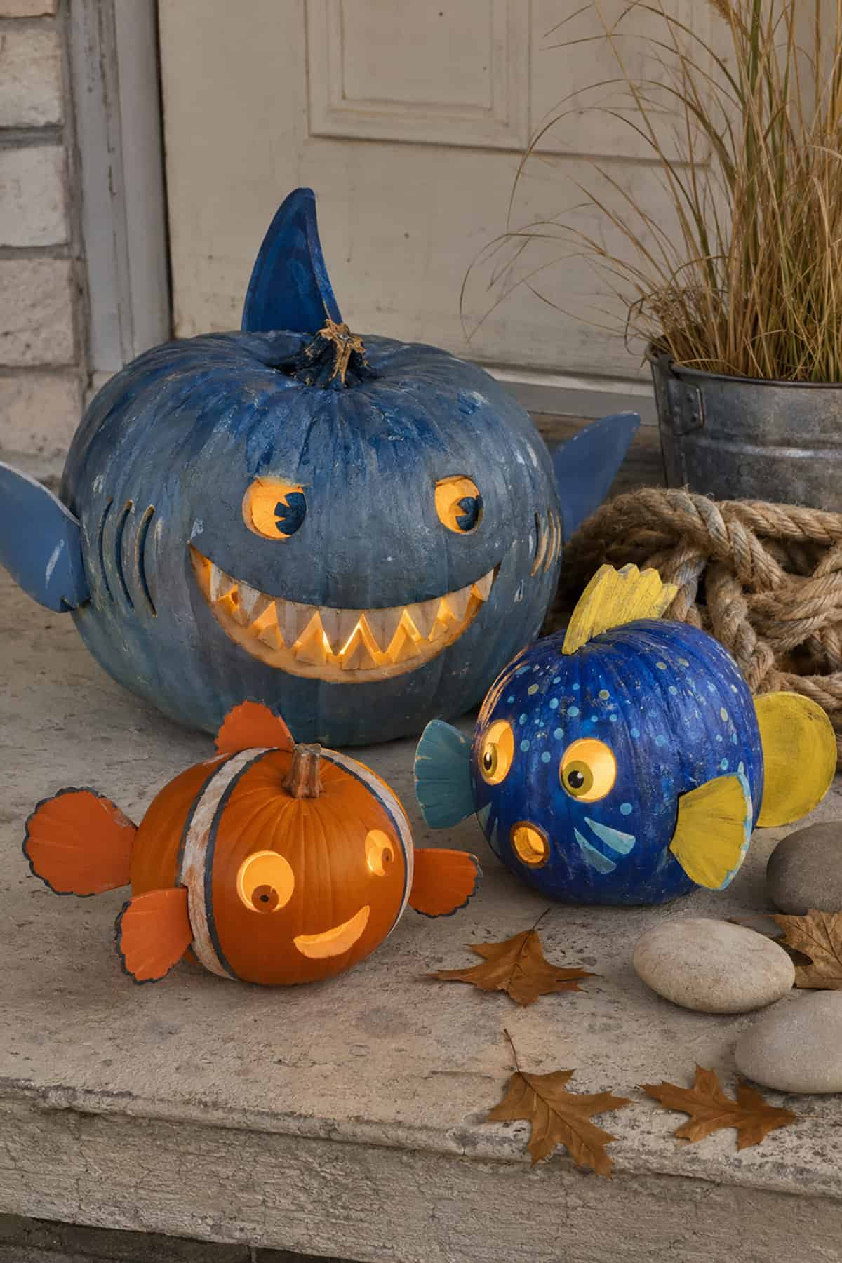 Nemo Inspired Pumpkin Carving Crew