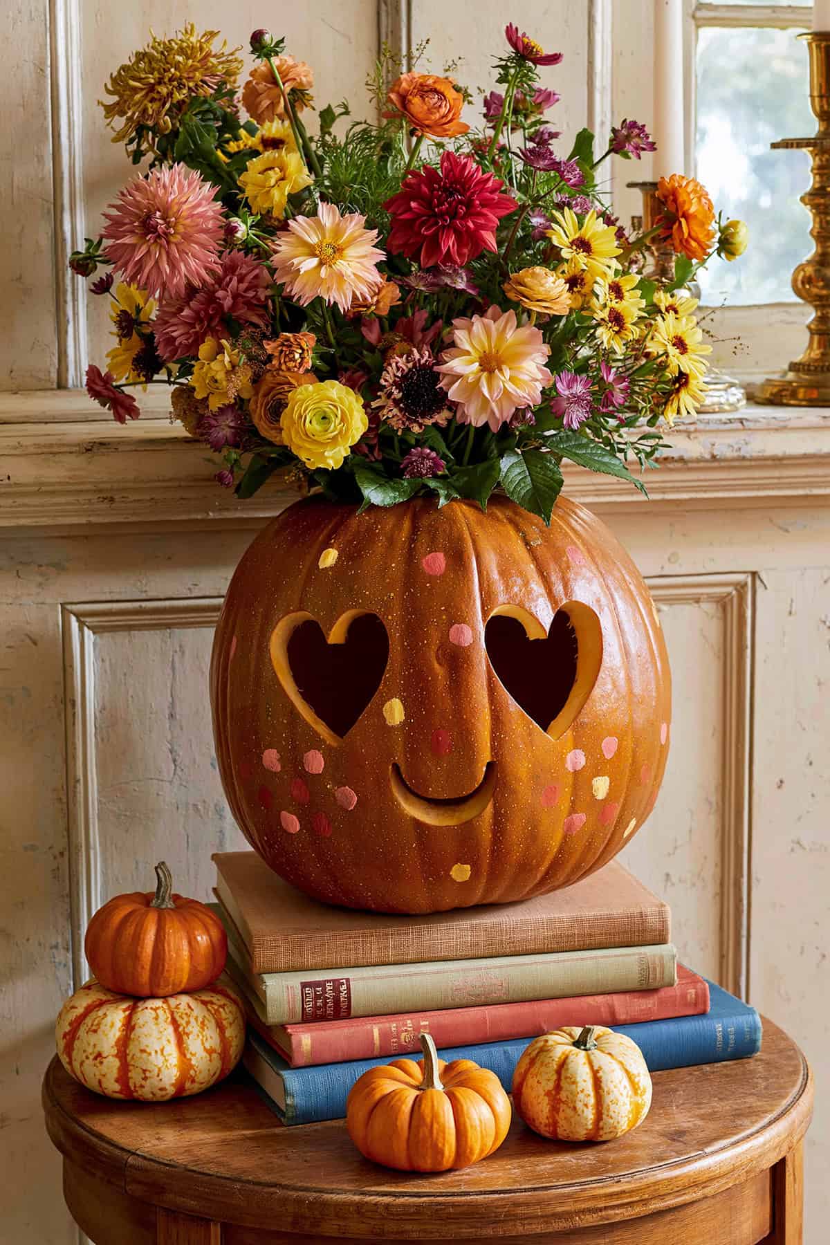 Pumpkin With Heart Shaped Eyes