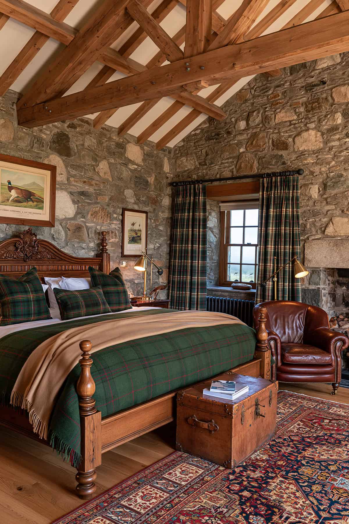Scottish Hunting Lodge Bedroom