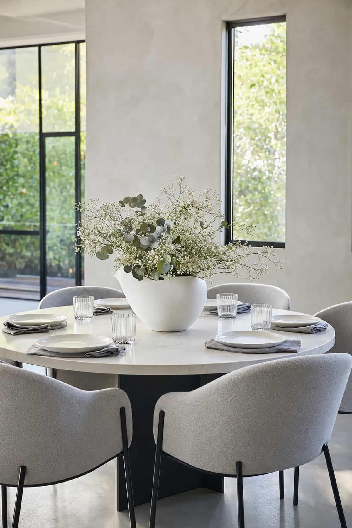 Sculptural Baby’s Breath And Eucalyptus