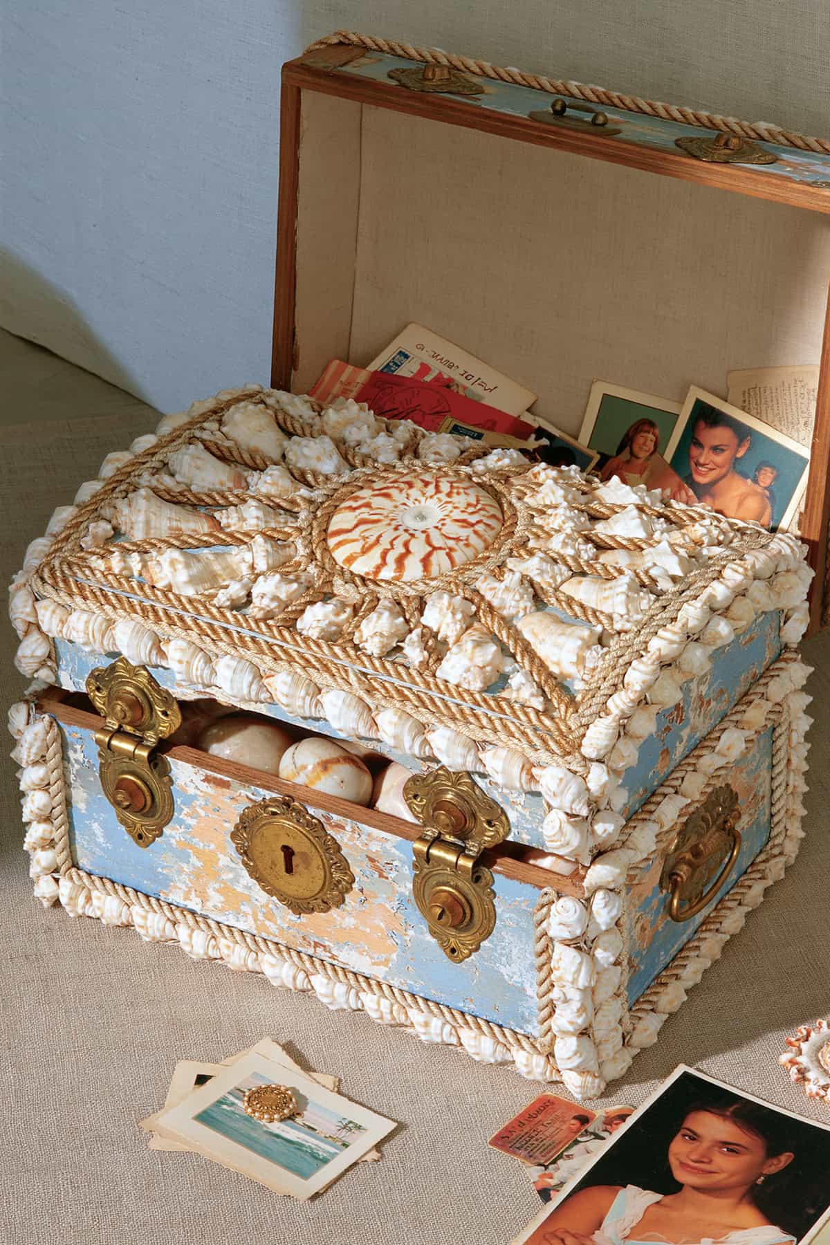 Seashell Adorned Treasure Chest