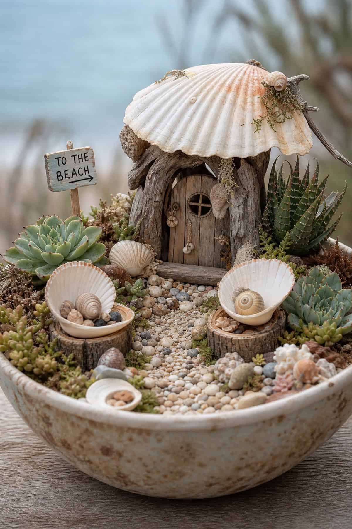 Seashell Fairy Garden