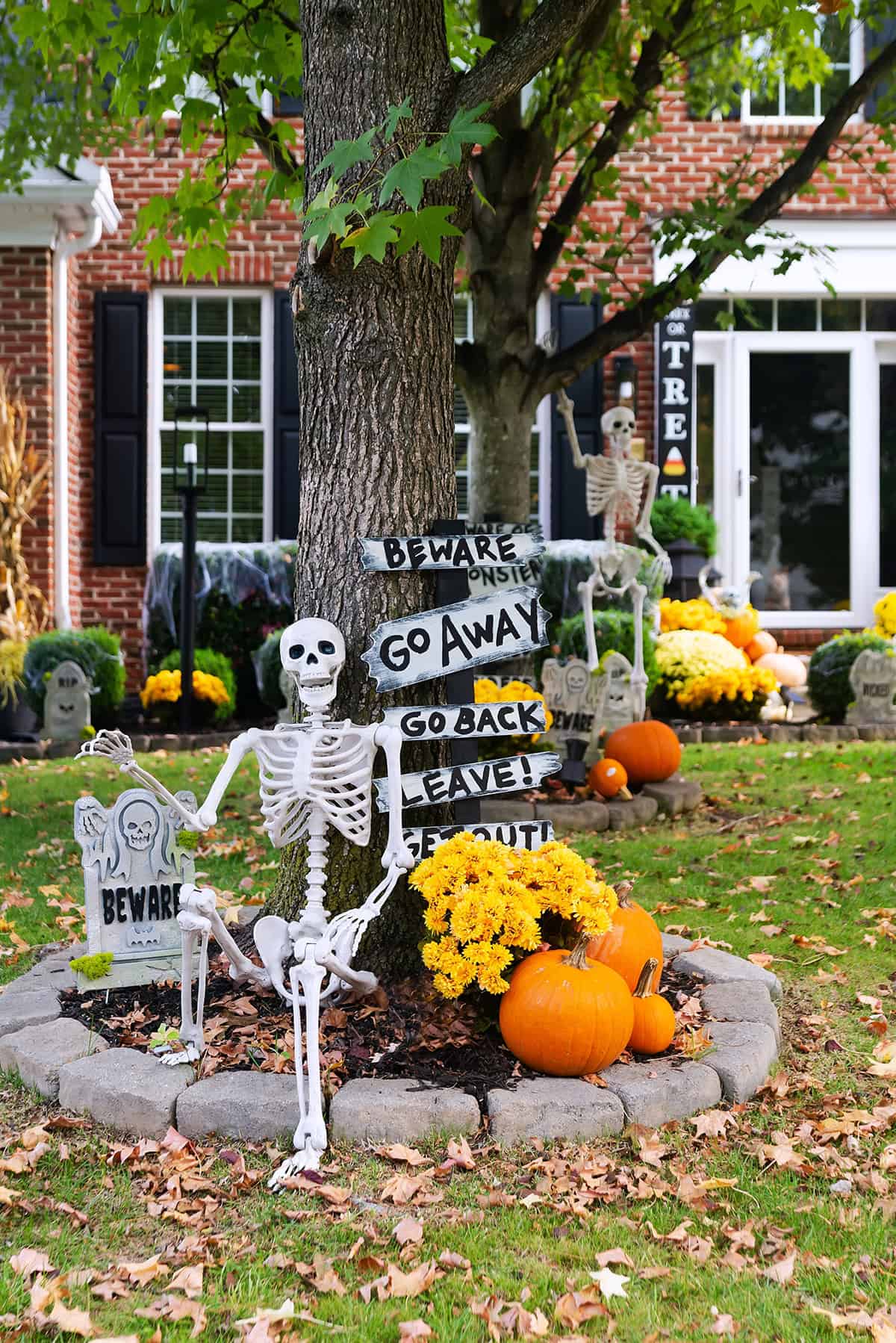 Skeleton Graveyard Around A Tree