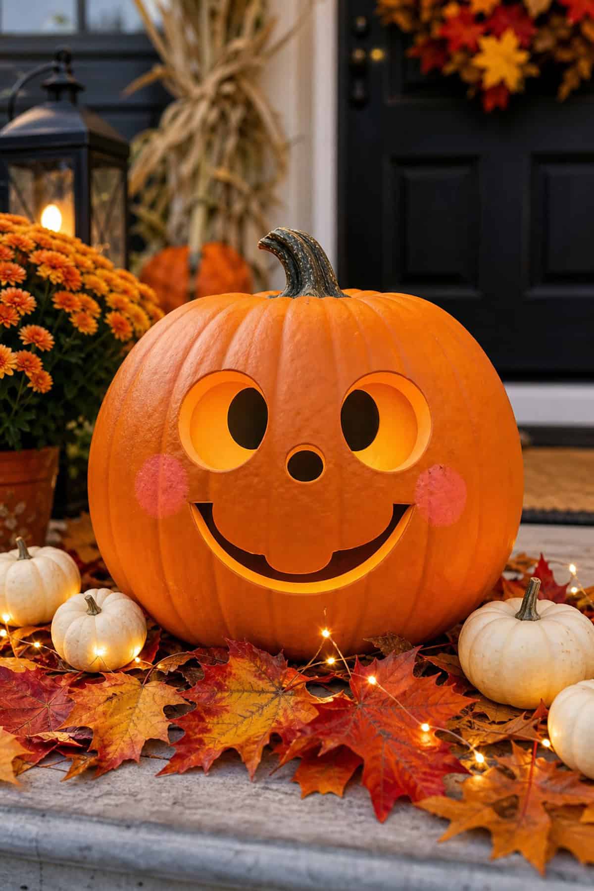 Smiling Pumpkin With Rosy Cheeks